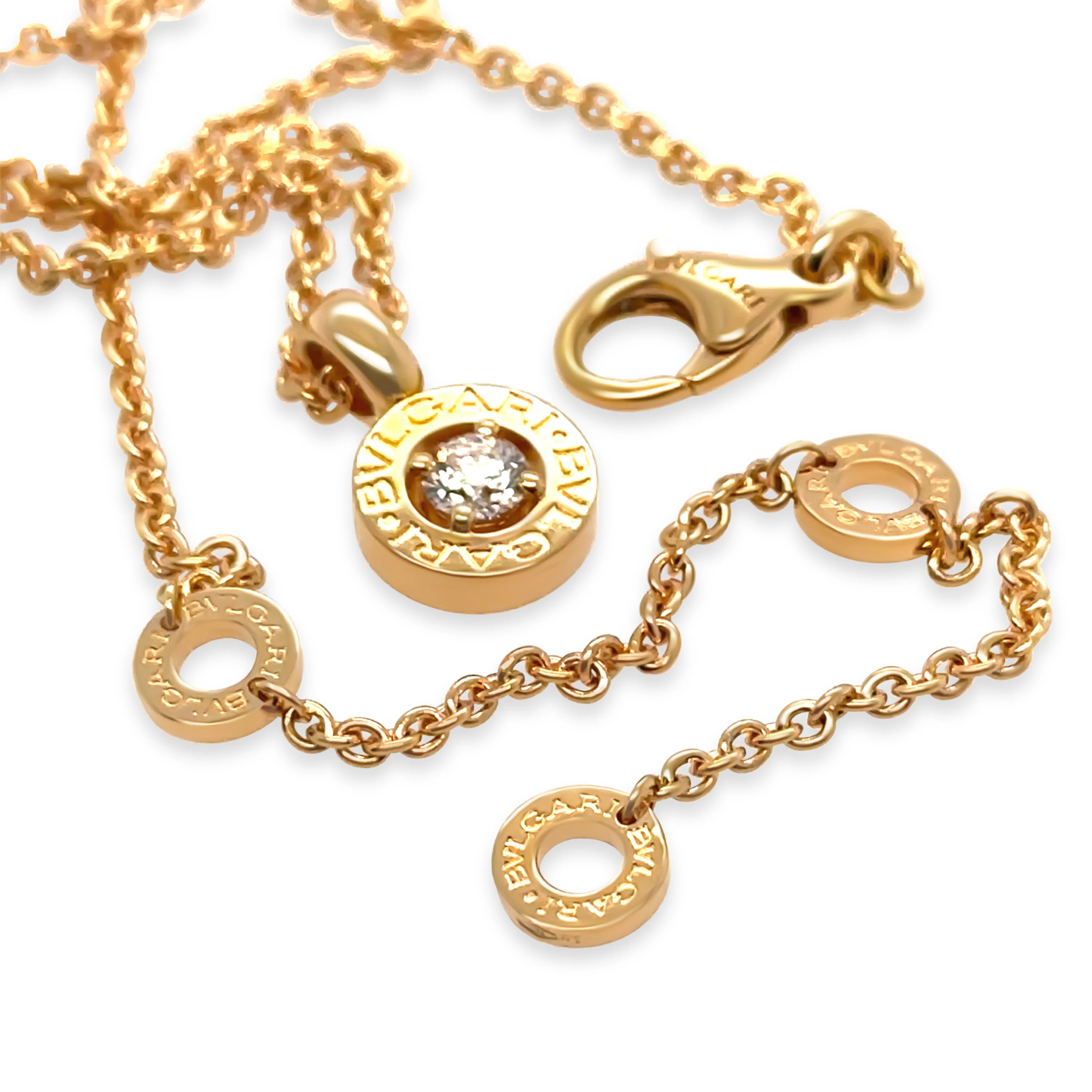 Bvlgari Bvlgari 18ct Rose Gold Diamond Pendant Necklace 0.25ct 9.7g - Image 4