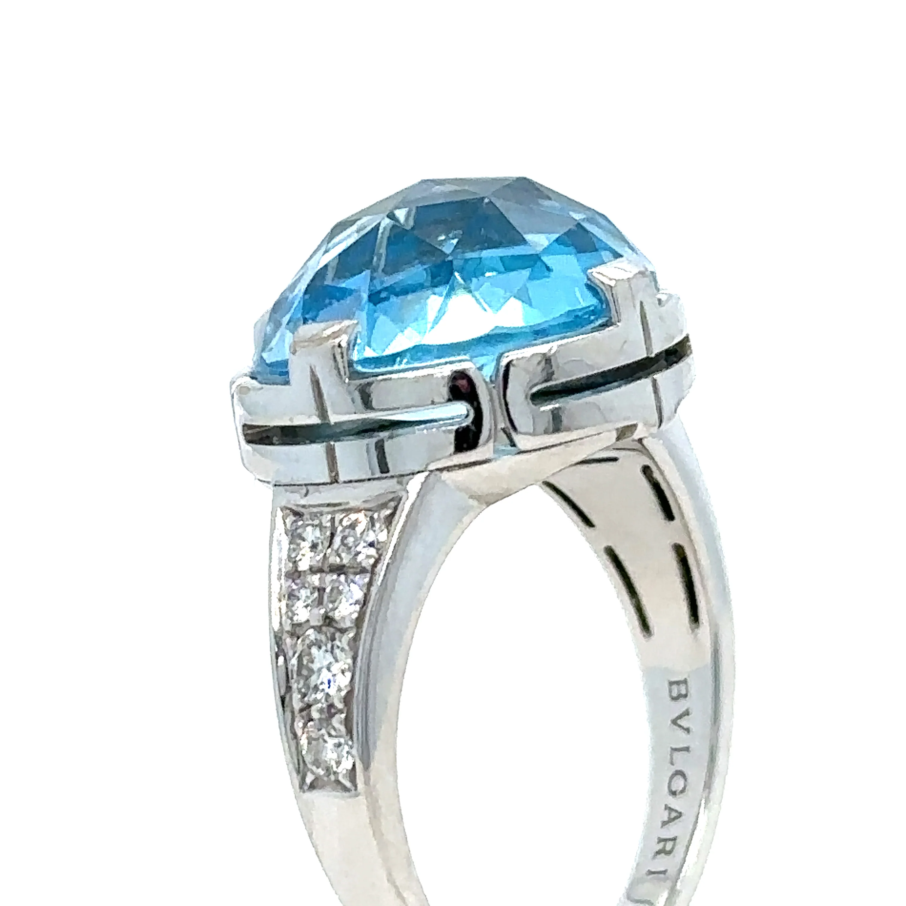 Bvlgari Parentesi Diamond Topaz Cocktail Ring - Image 8