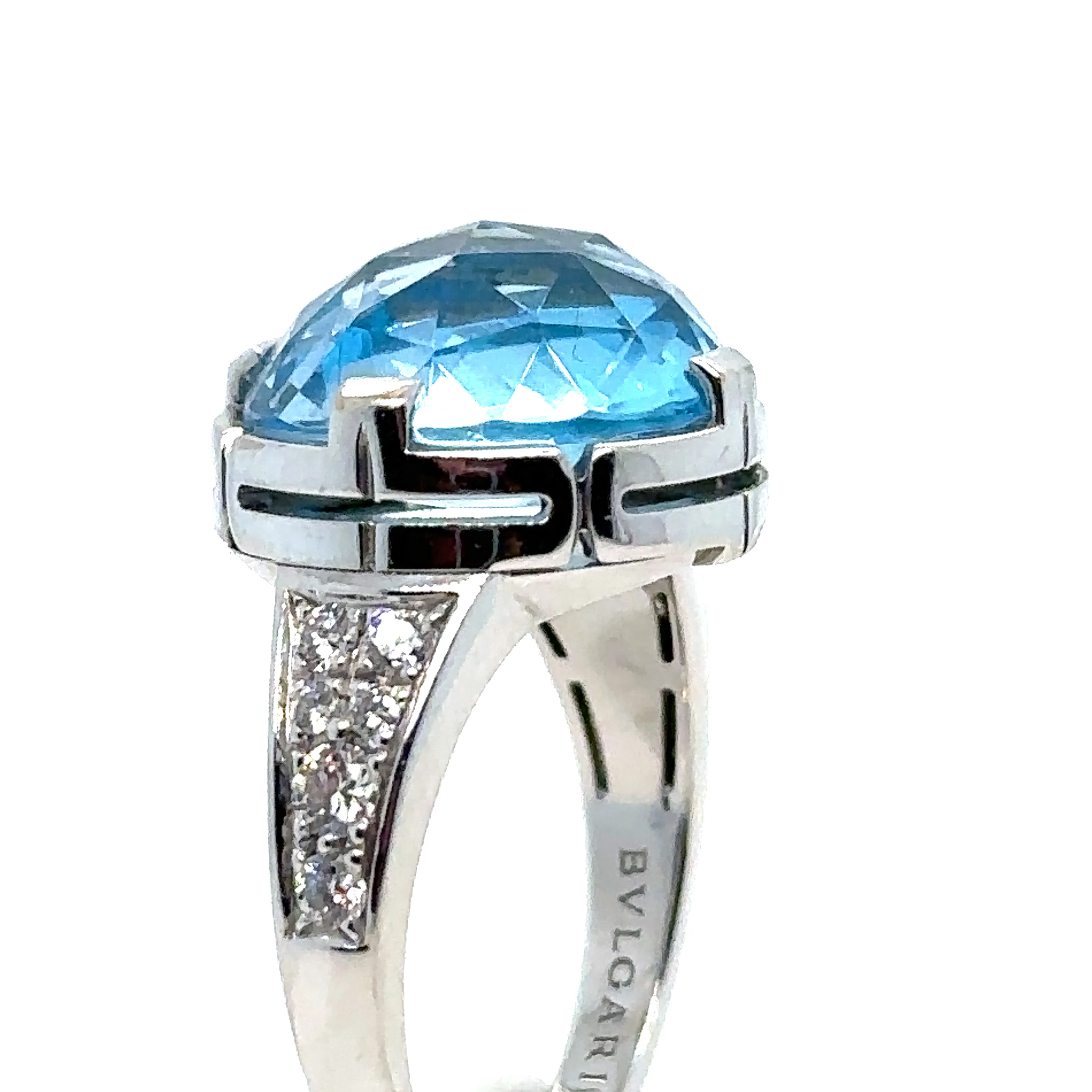 Bvlgari Parentesi Diamond Topaz Cocktail Ring - Image 9