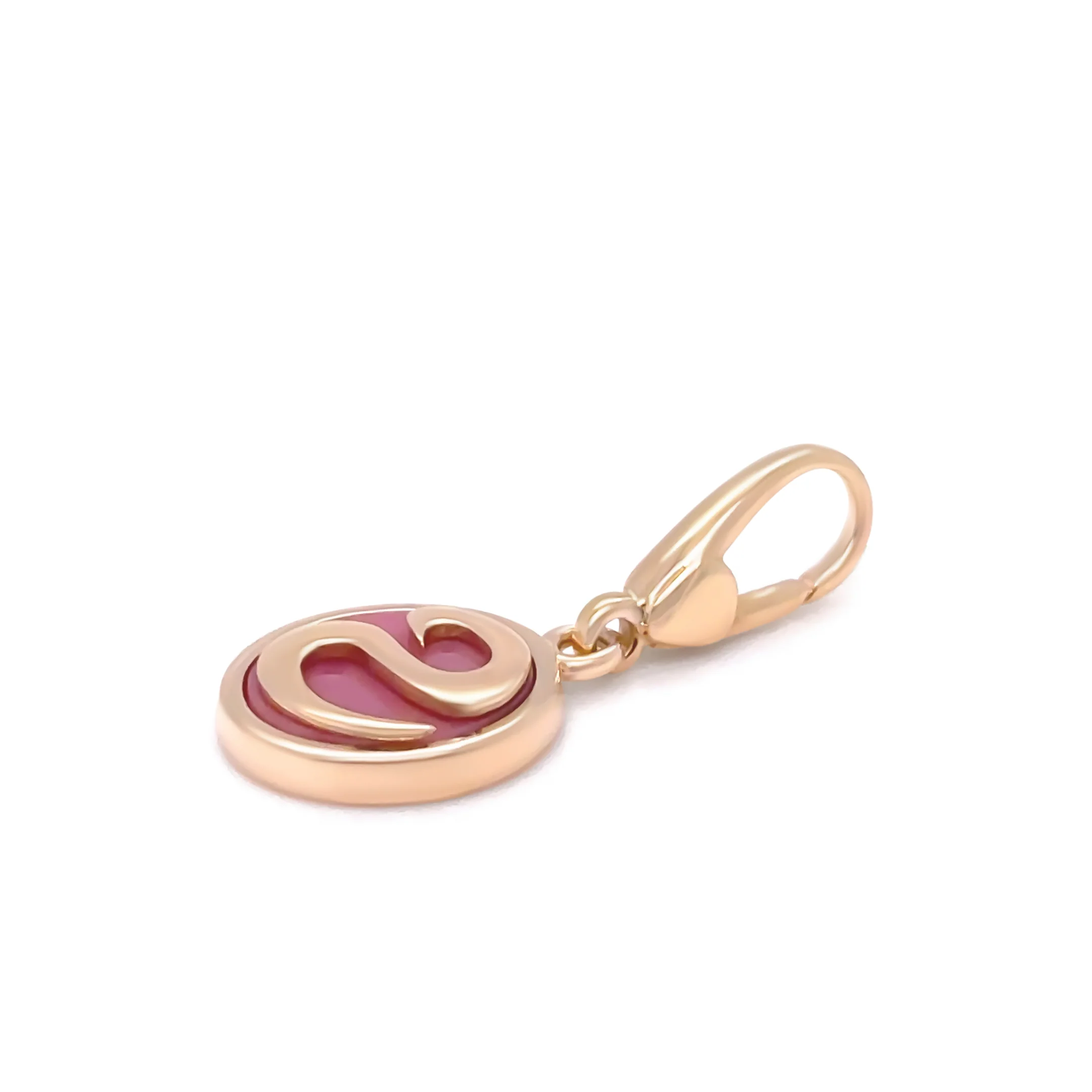 Bvlgari Rare 18ct Yellow Gold Rhodochrosite Charm Pendant 4.17g - Image 2