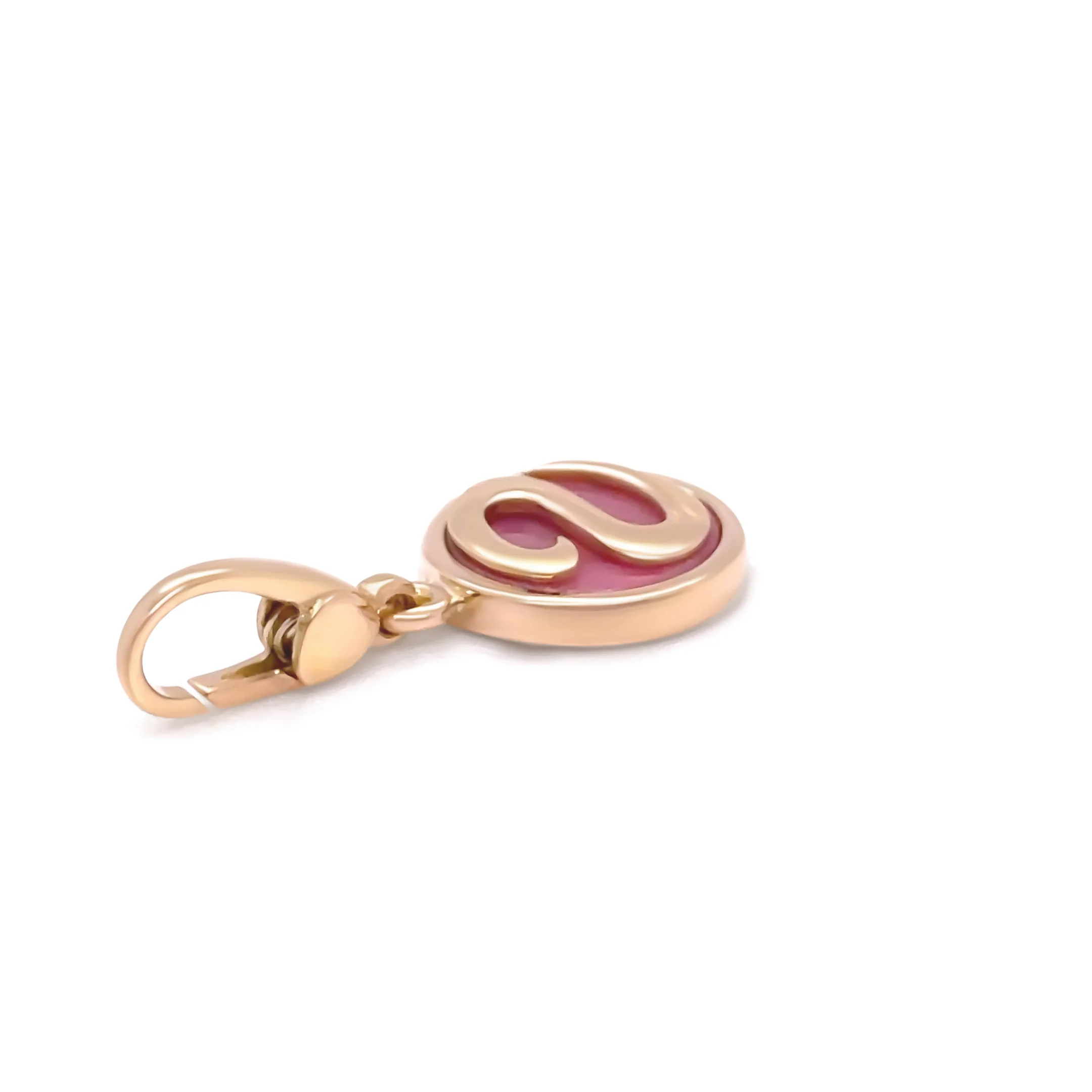 Bvlgari Rare 18ct Yellow Gold Rhodochrosite Charm Pendant 4.17g - Image 4