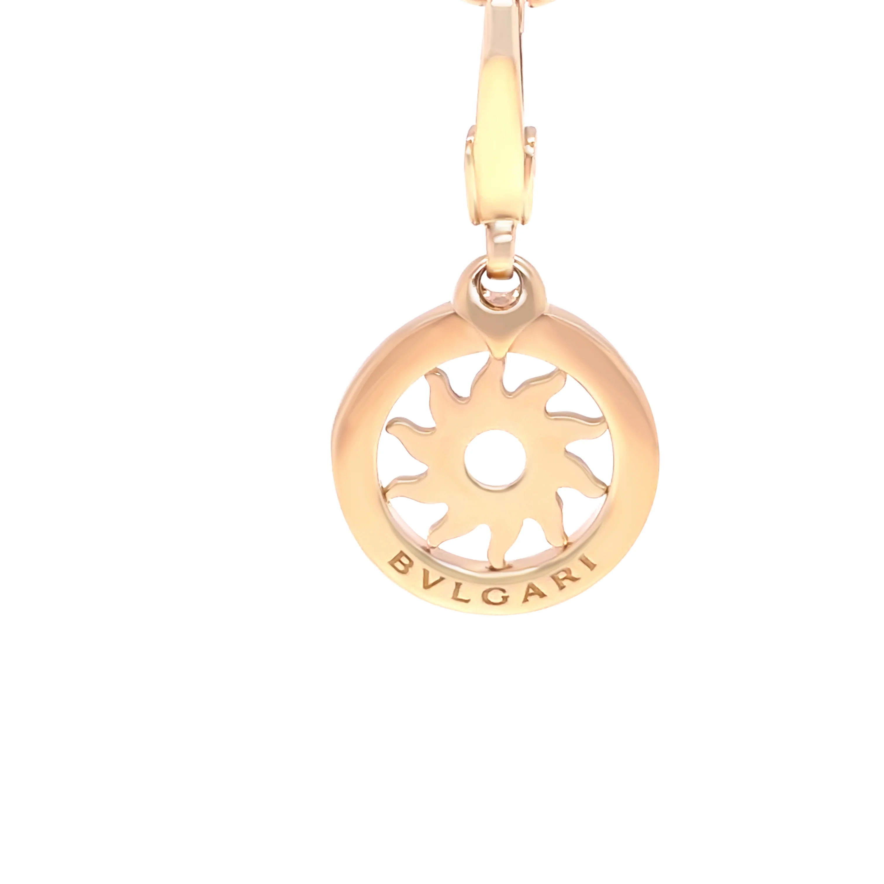Bvlgari Rare 18ct Yellow Gold Tondo Sunburst Circle Charm Pendant 3.73g - Image 4