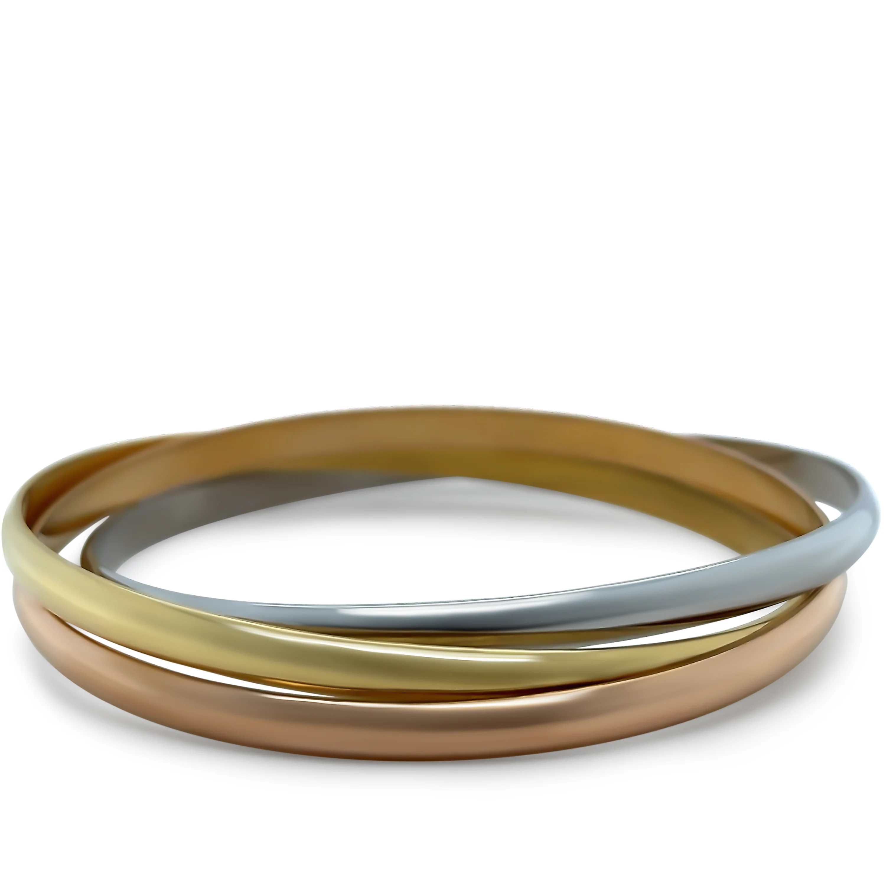 Cartier 18ct 3 Tone Gold Trinity Bracelet 61.75g - Image 3