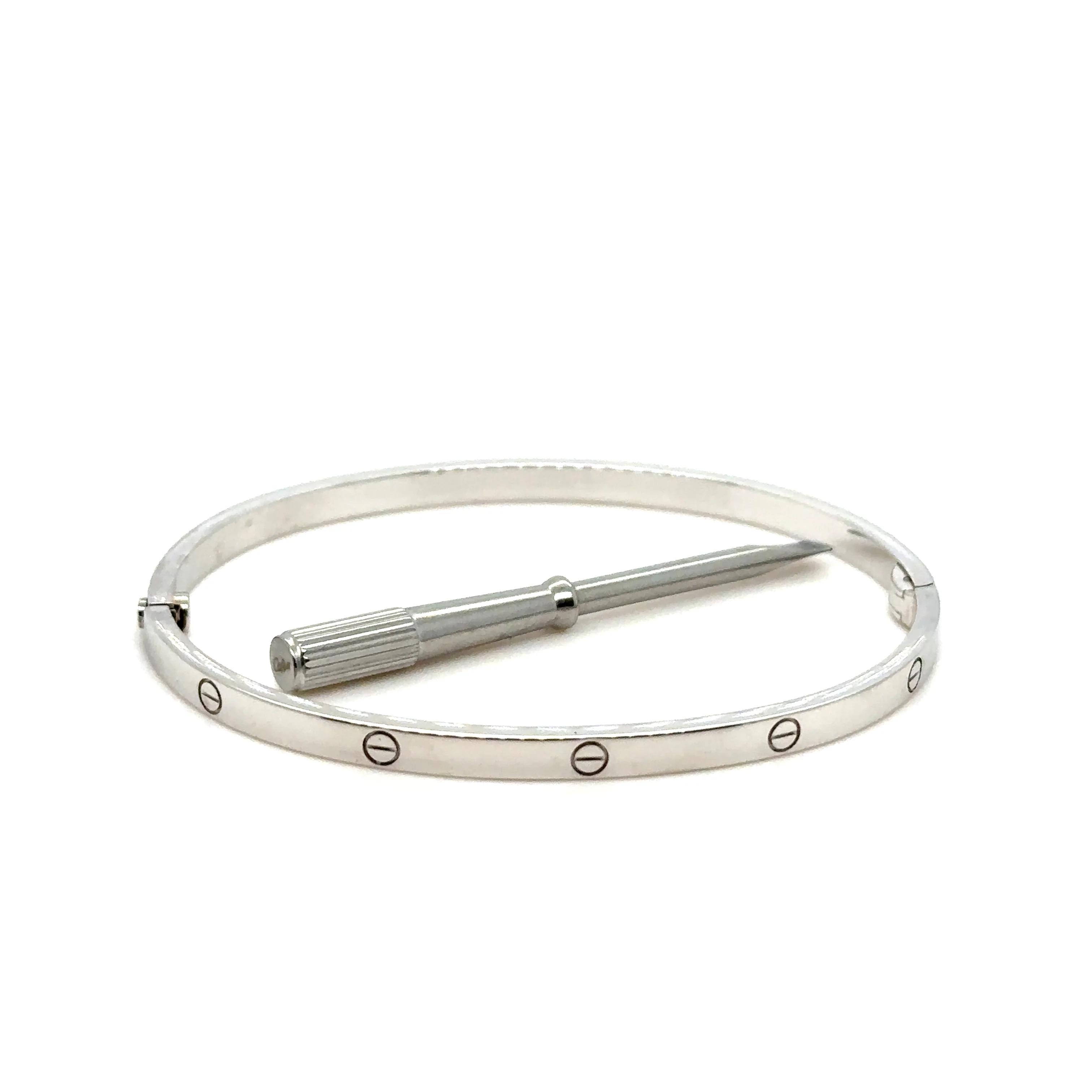 Cartier 18ct White Gold Love Bangle 21.09g - Image 2