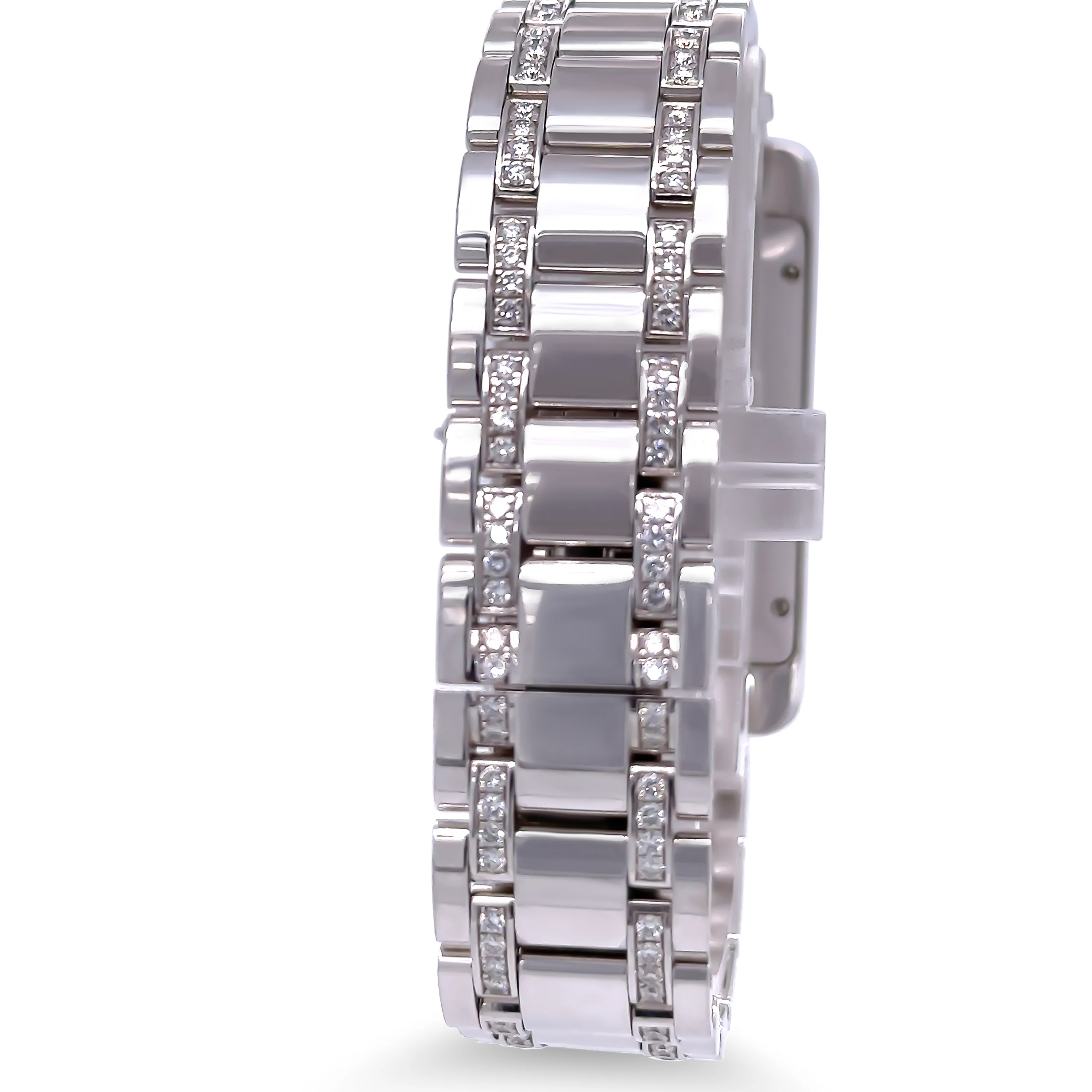 Cartier 18ct White Gold Tank Américaine Diamond Watch 3.62ct - Image 8