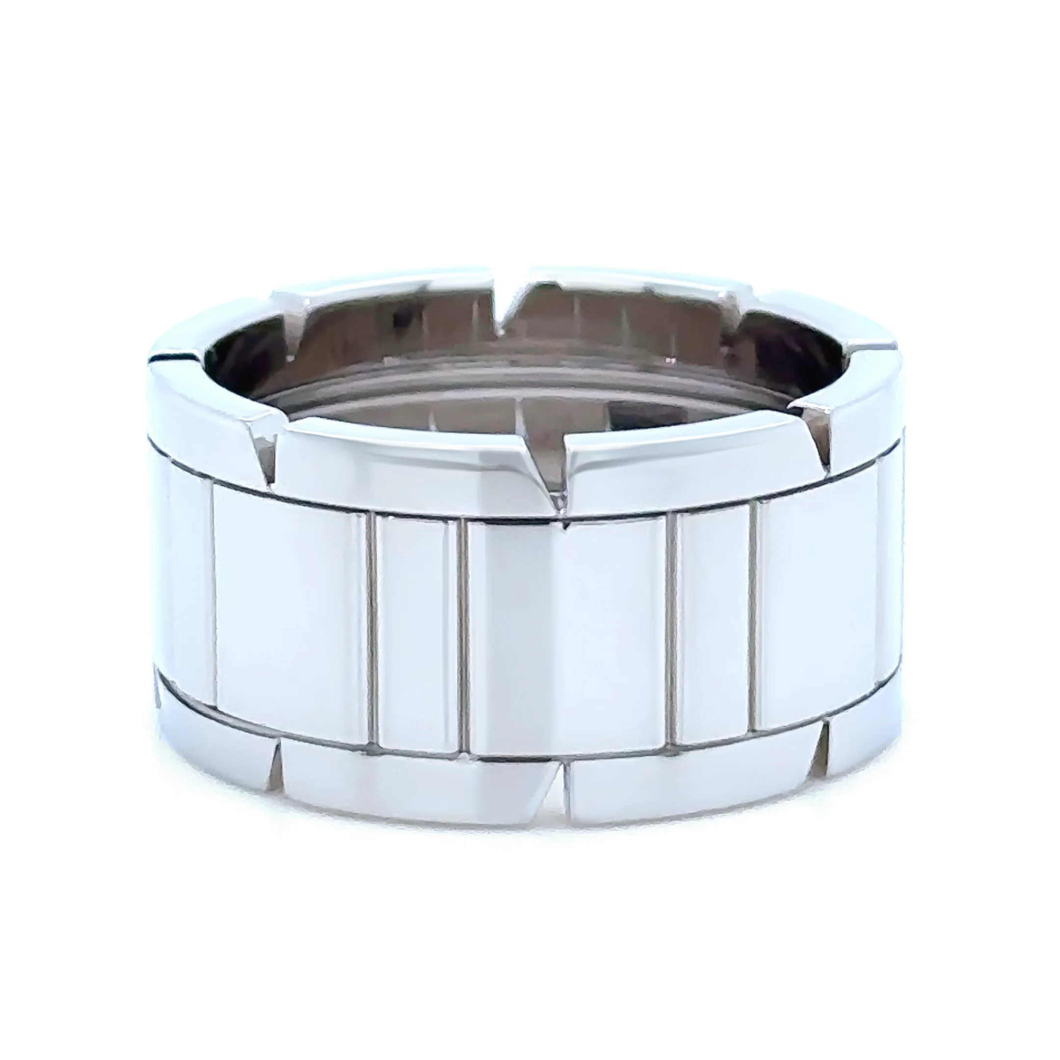 Cartier 18ct White Gold Tank Française Ring 14.81g - Image 2