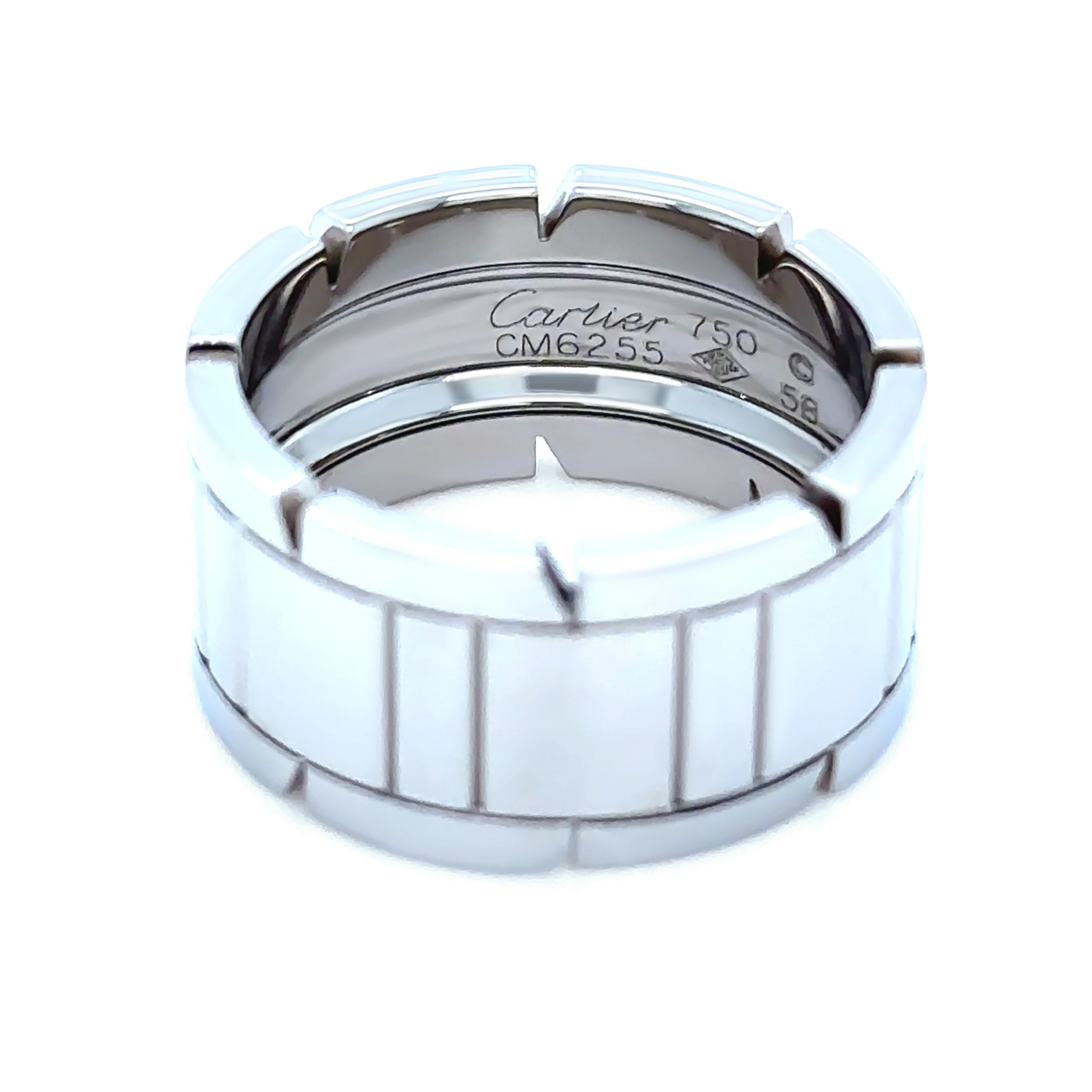 Cartier 18ct White Gold Tank Française Ring 14.81g - Image 3