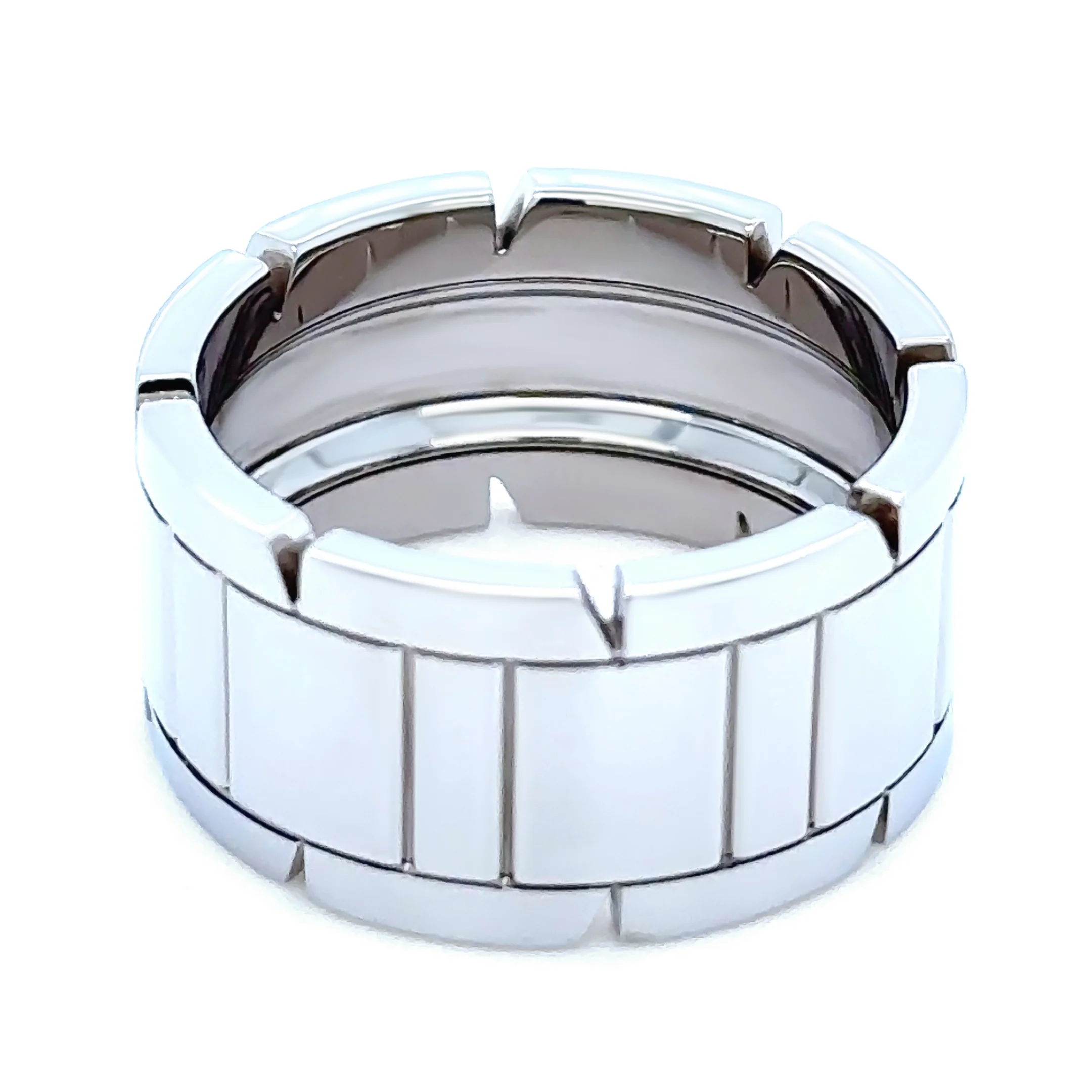 Cartier 18ct White Gold Tank Française Ring 14.81g - Image 4