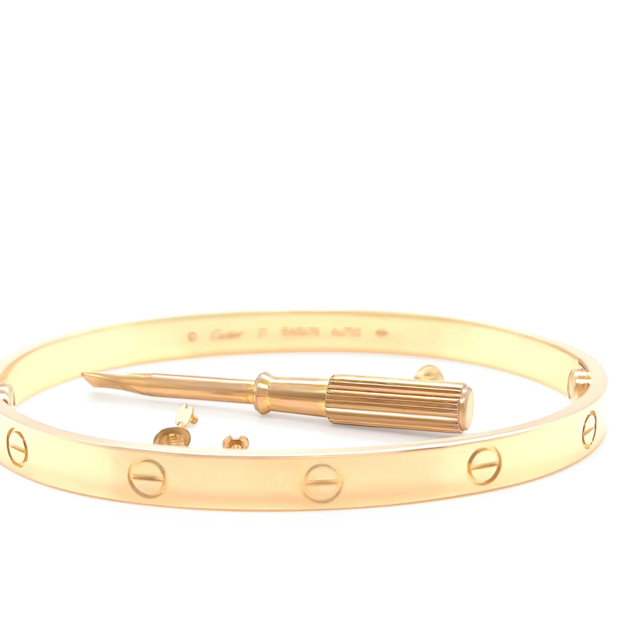 Cartier 18ct Yellow Gold Love Bracelet Classic Model 39.06g - Image 3
