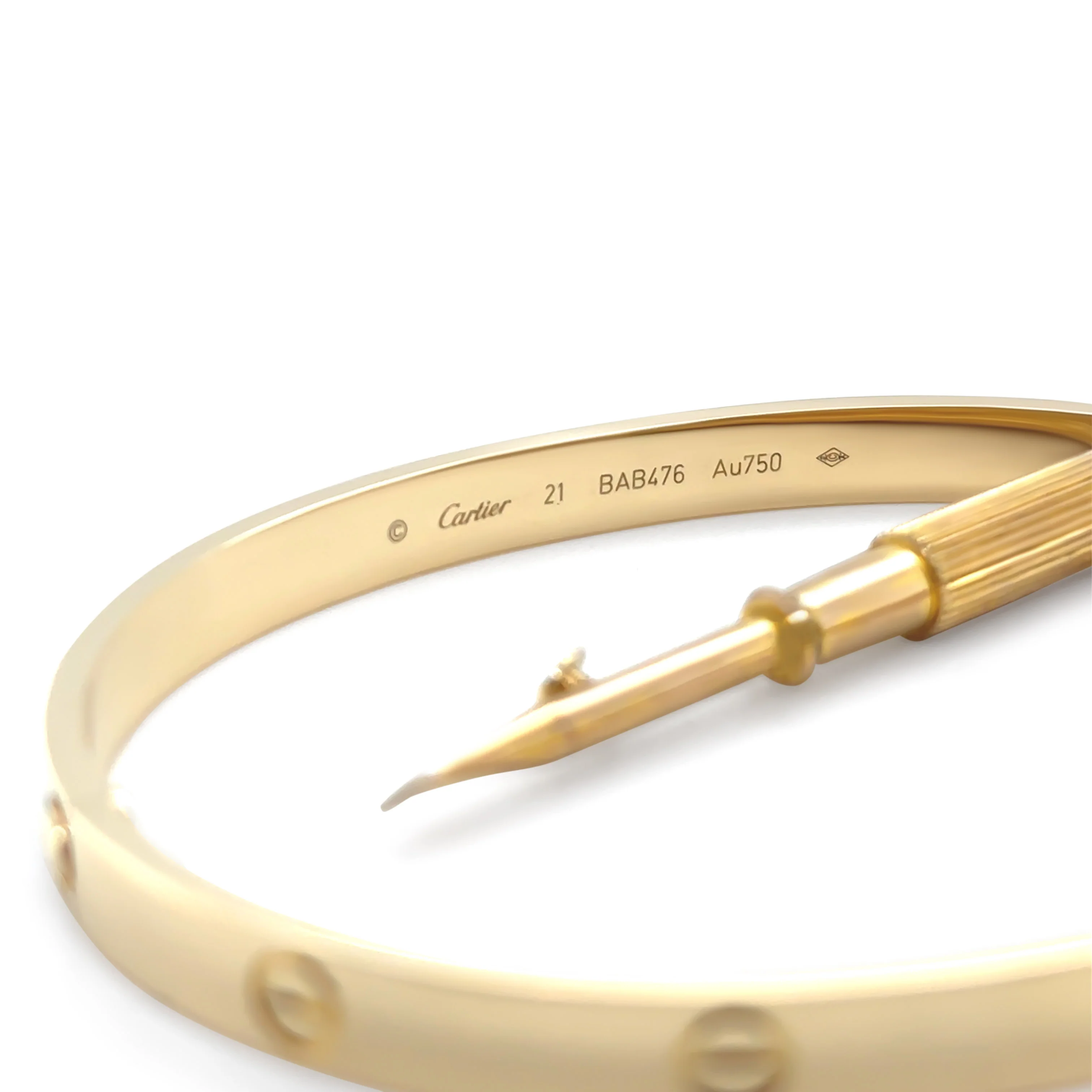 Cartier 18ct Yellow Gold Love Bracelet Classic Model 39.06g - Image 5