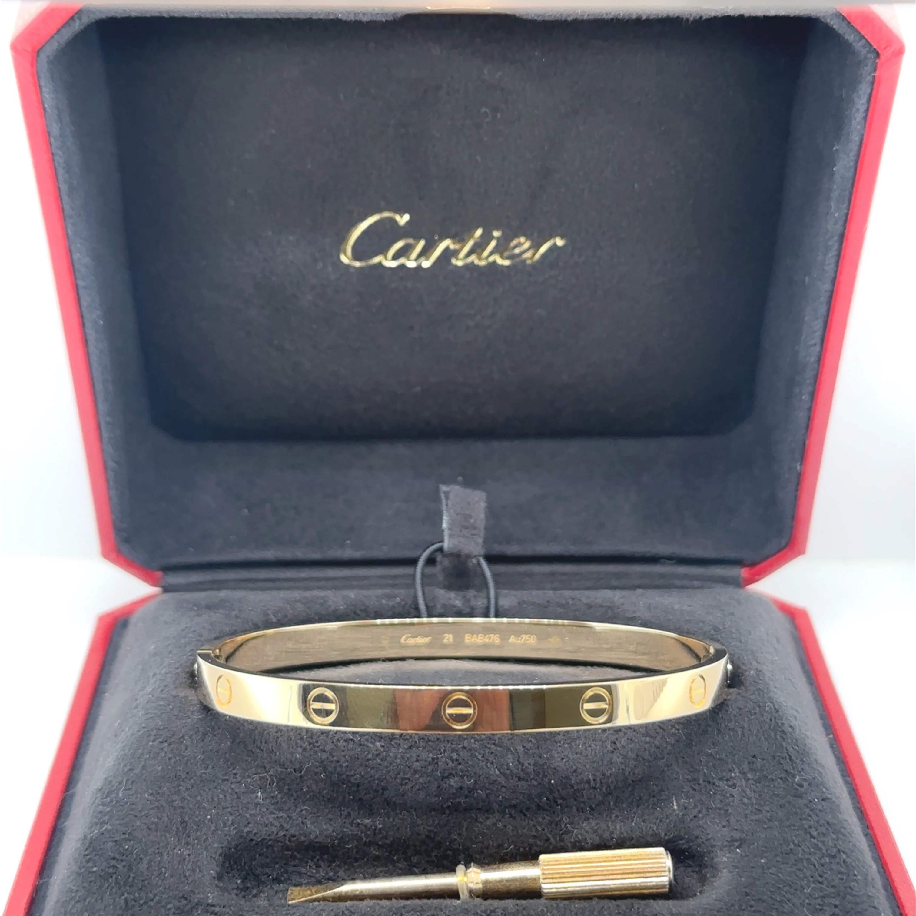 Cartier 18ct Yellow Gold Love Bracelet Classic Model 39.06g - Image 6