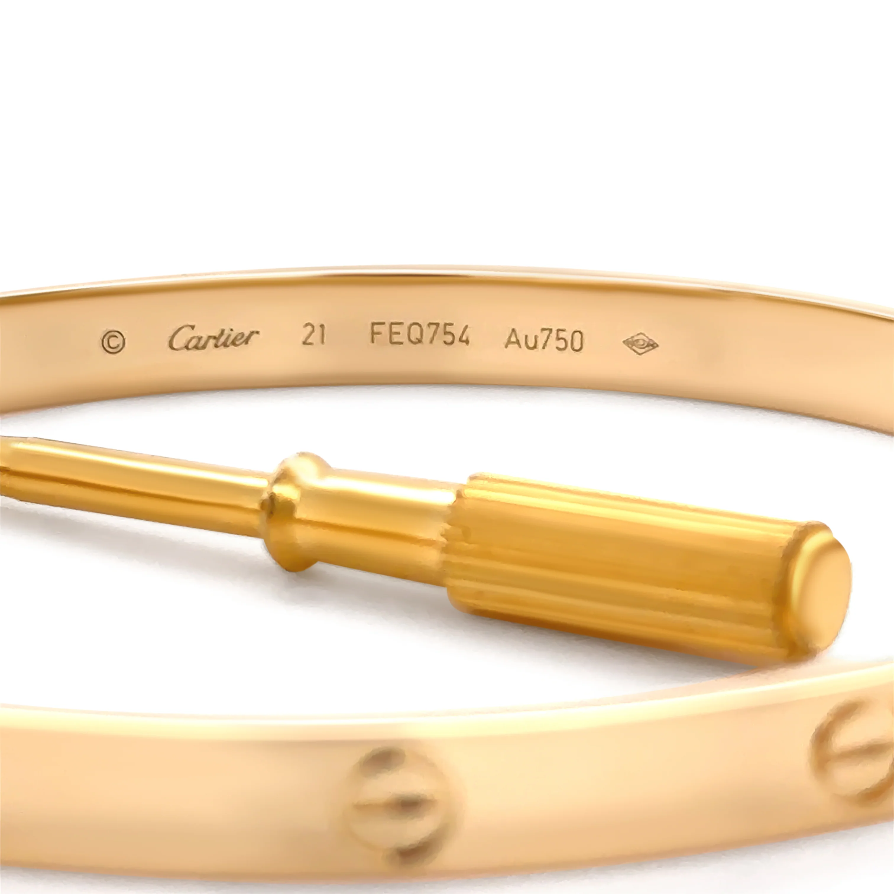 Cartier 18ct Yellow Gold Love Bracelet Classic Model 41g - Image 6