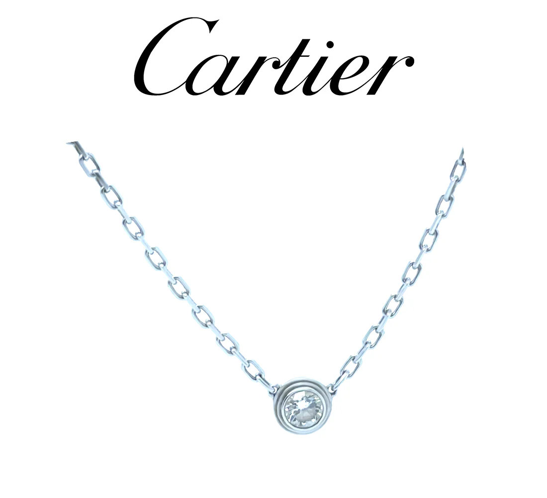 Cartier d’Amour 18ct White Gold XS Diamond Necklace 0.09ct