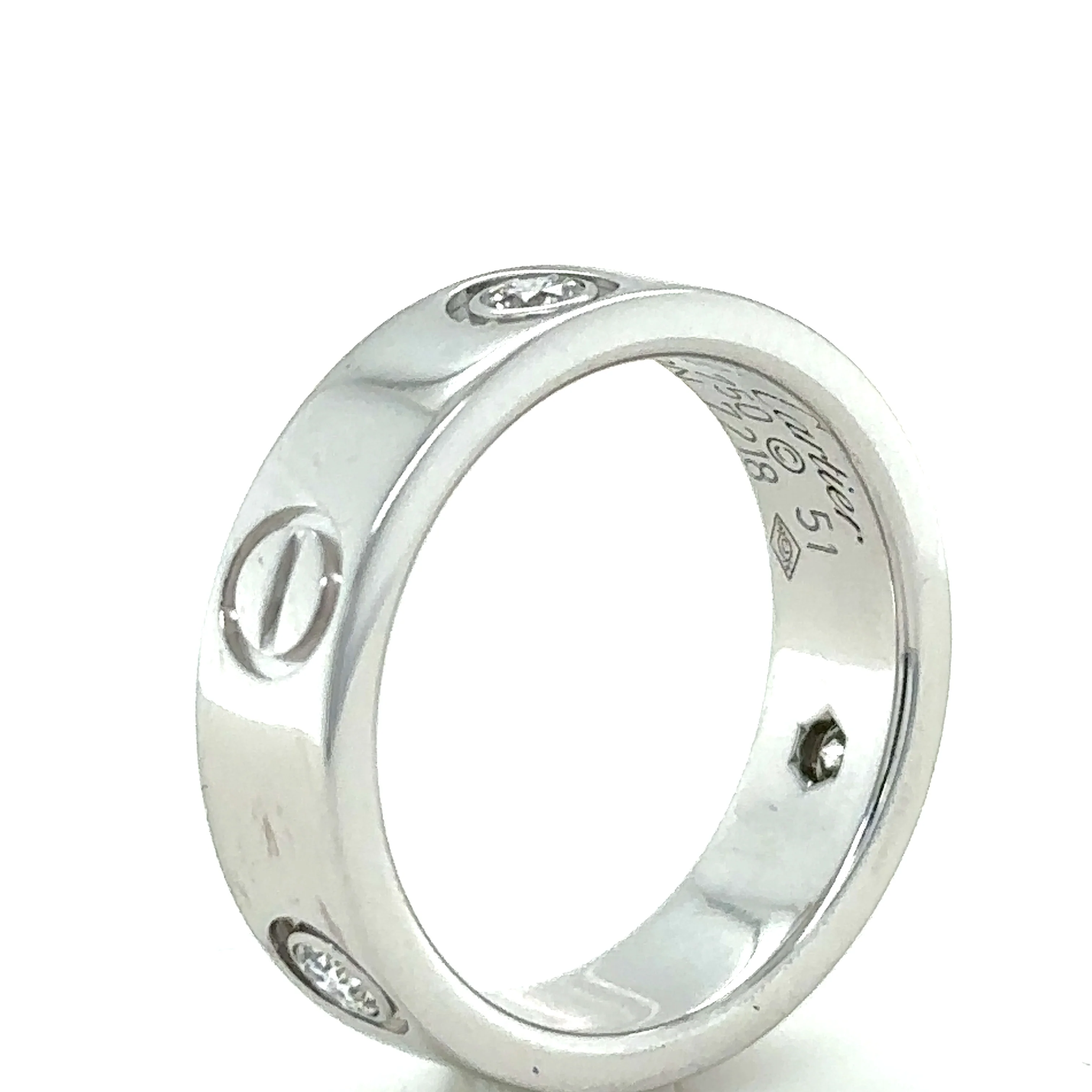 Cartier Love Ring with 3 Diamonds 0.25ct - Image 6