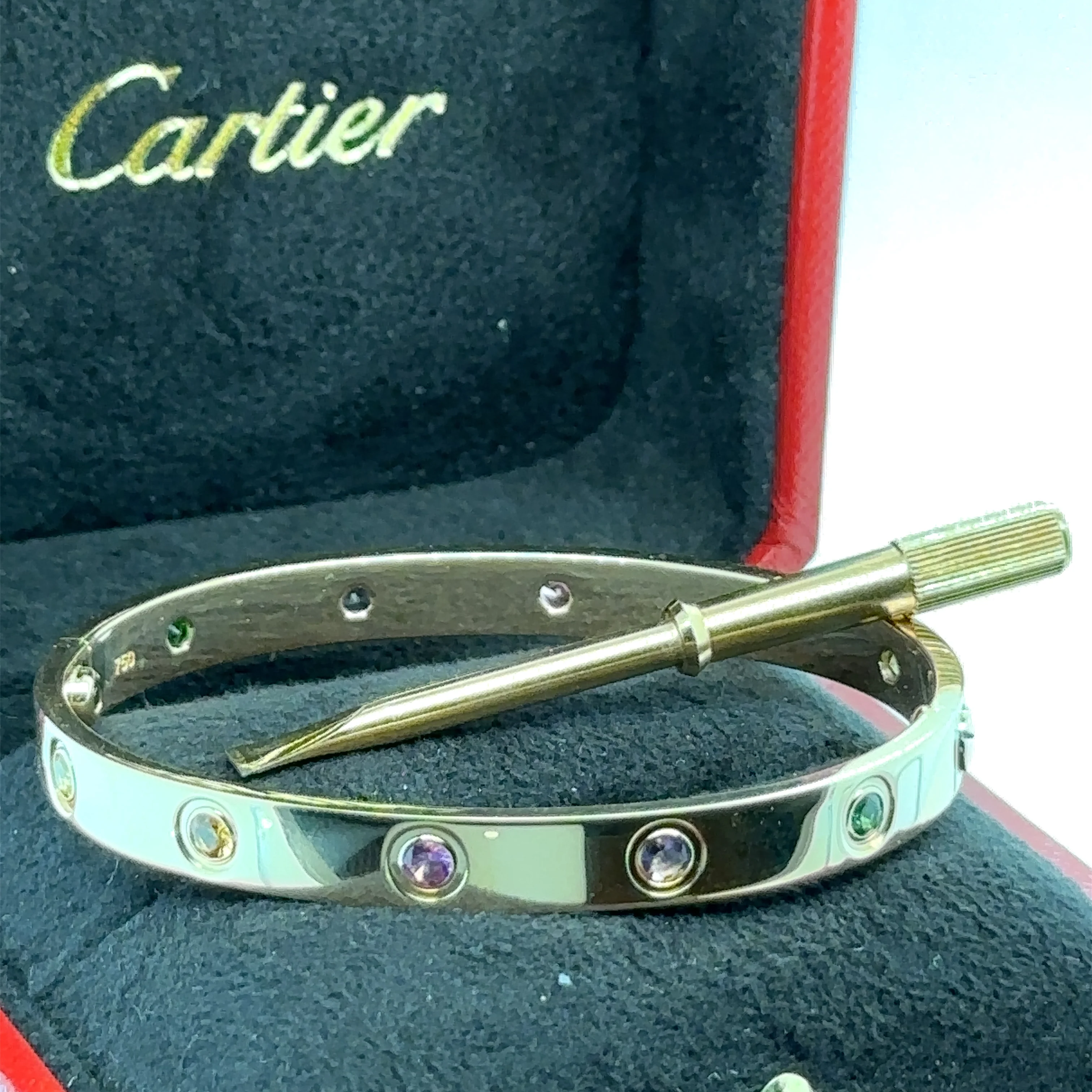 Cartier Pink Gold and Gem Set Bangle, 'Love' - Image 10