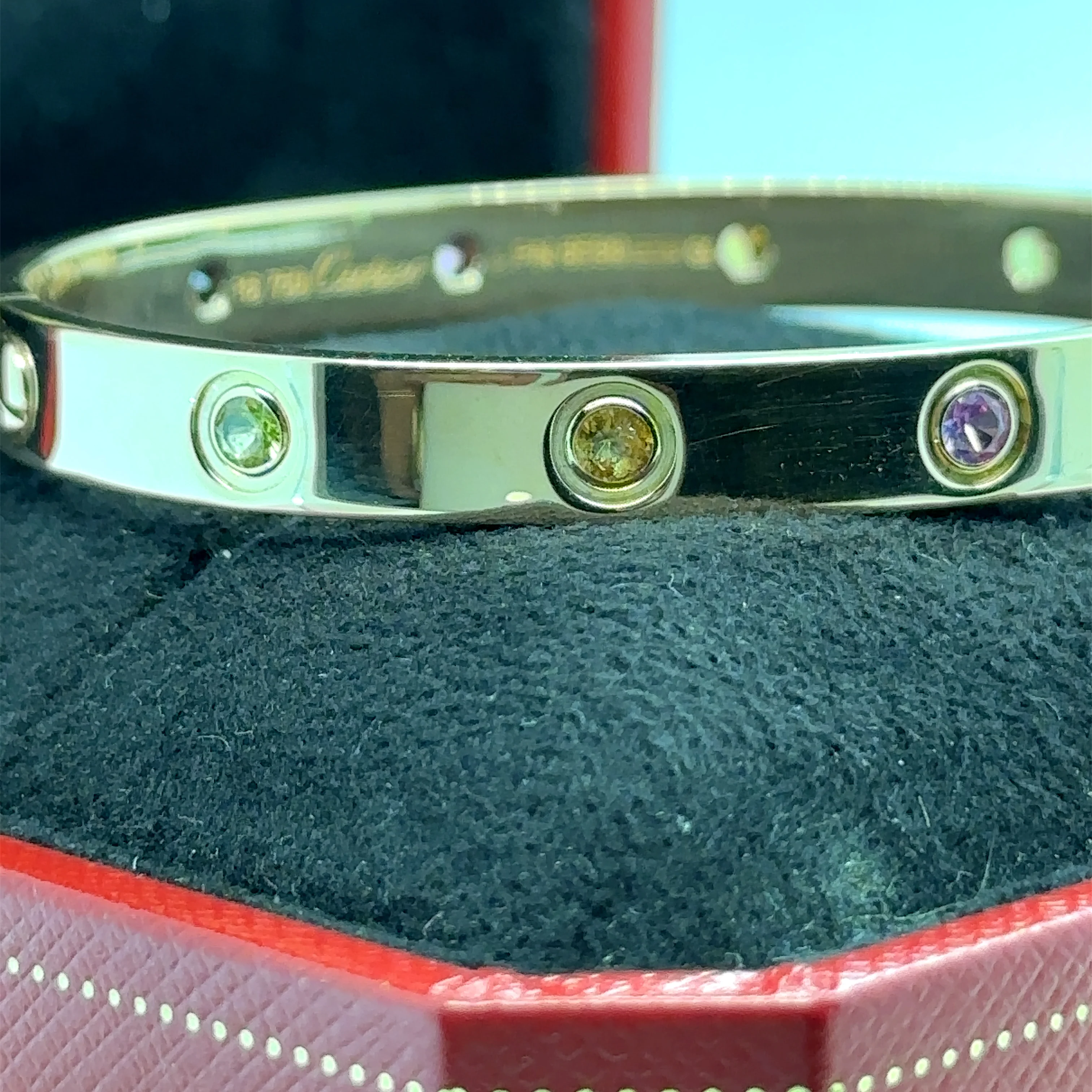 Cartier Pink Gold and Gem Set Bangle, 'Love' - Image 5