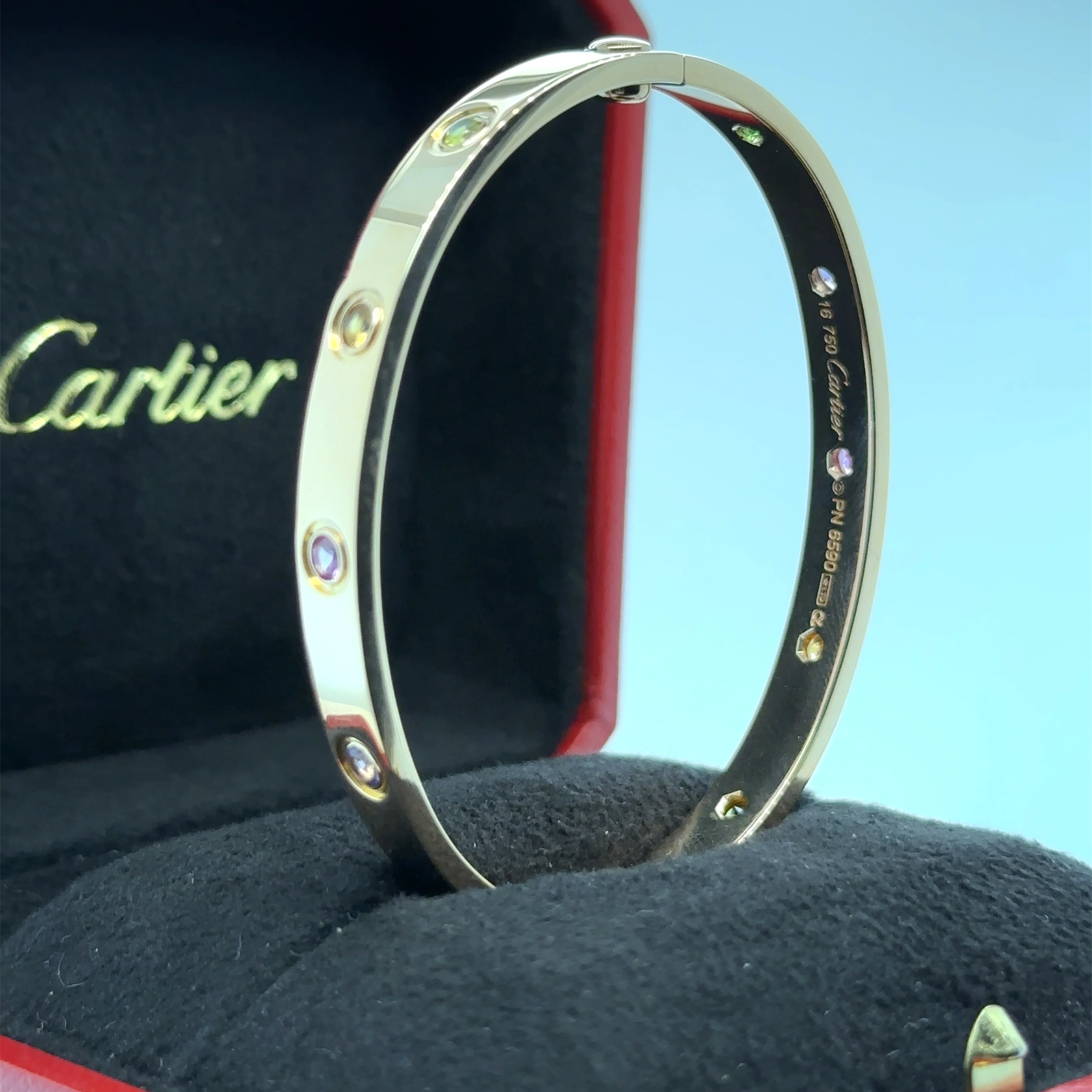 Cartier Pink Gold and Gem Set Bangle, 'Love' - Image 7