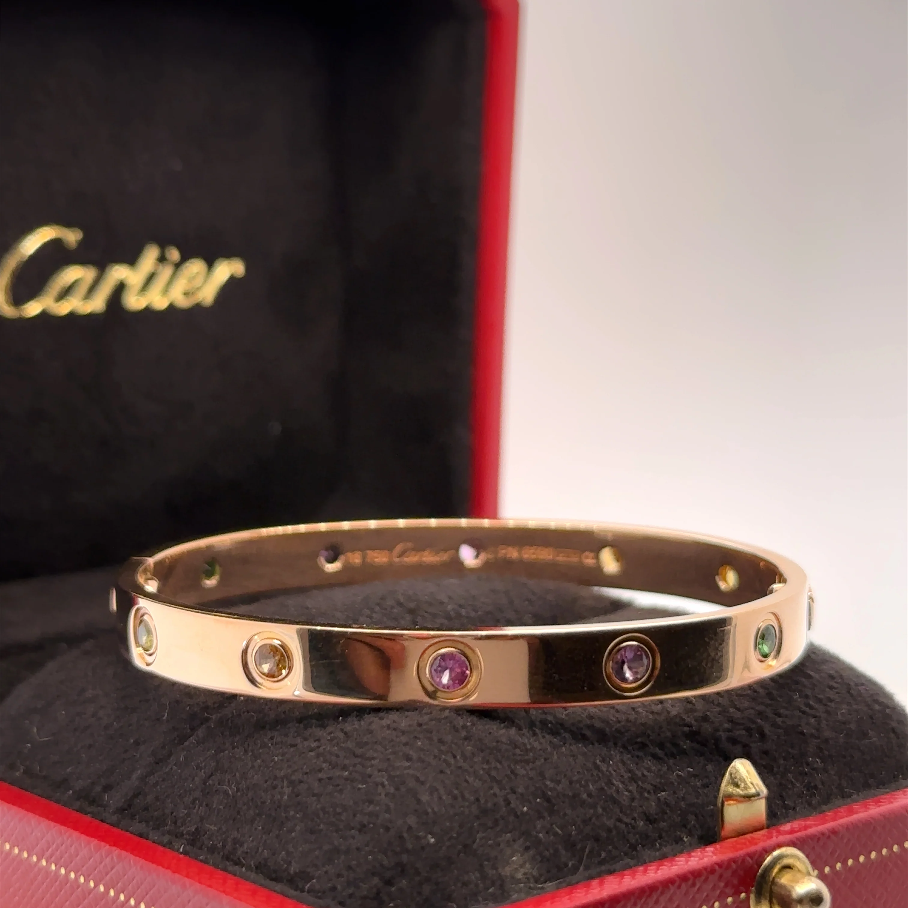 Cartier Pink Gold and Gem Set Bangle, 'Love' - Image 8