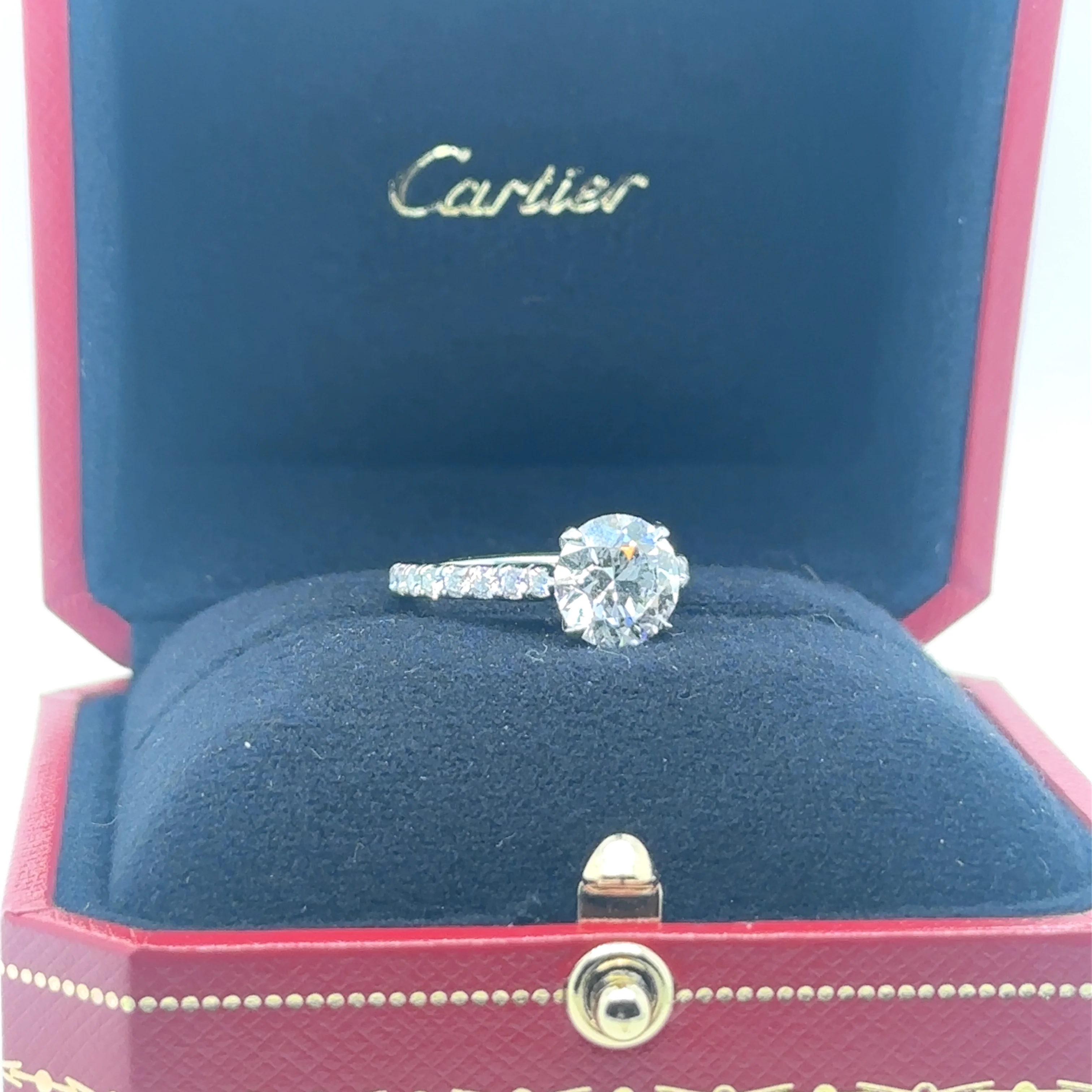 Cartier Platinum Diamond Engagement Ring 3.43ct 5.5g - Image 14