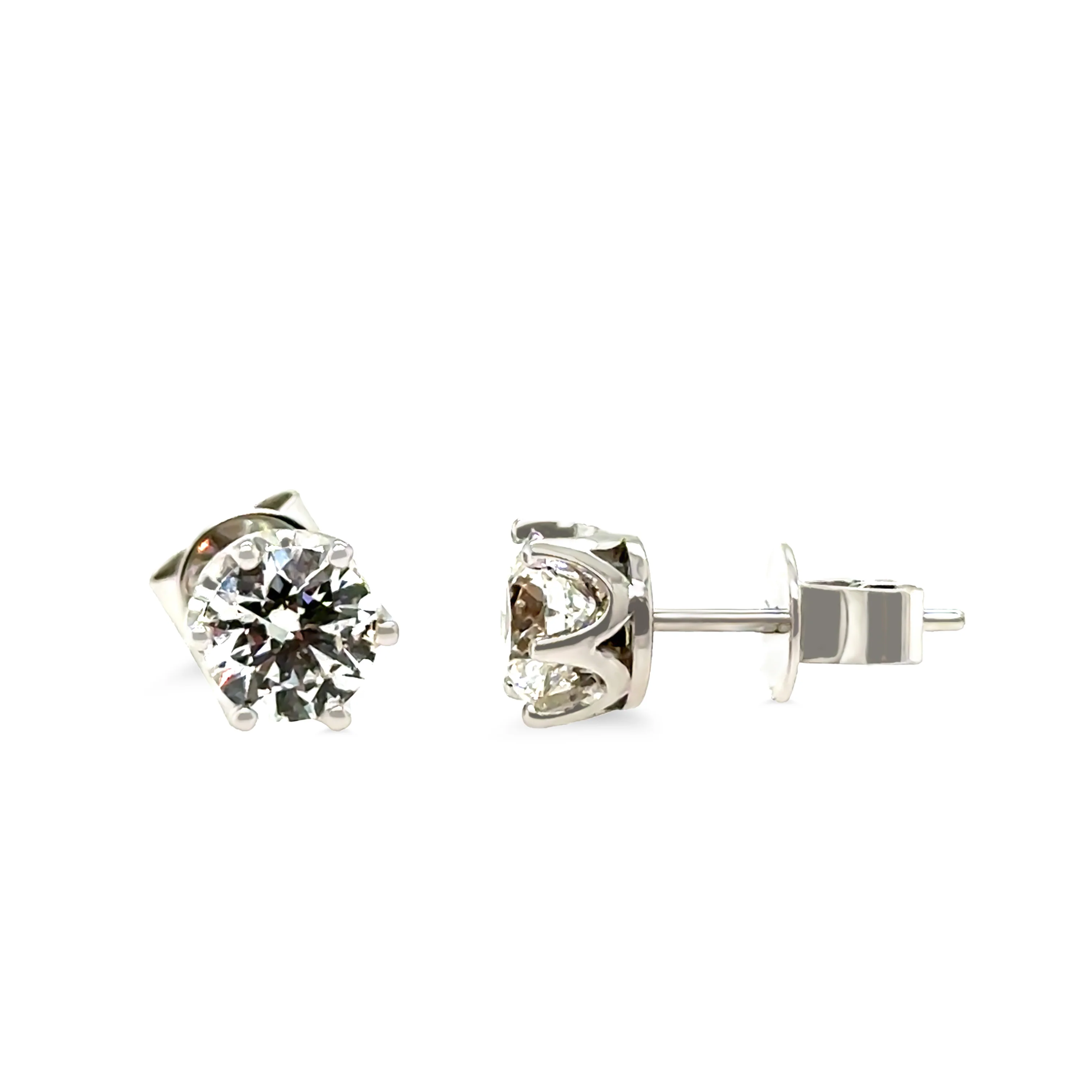 DCLA 18ct White Gold Diamond Earrings 1.40ct - Image 2
