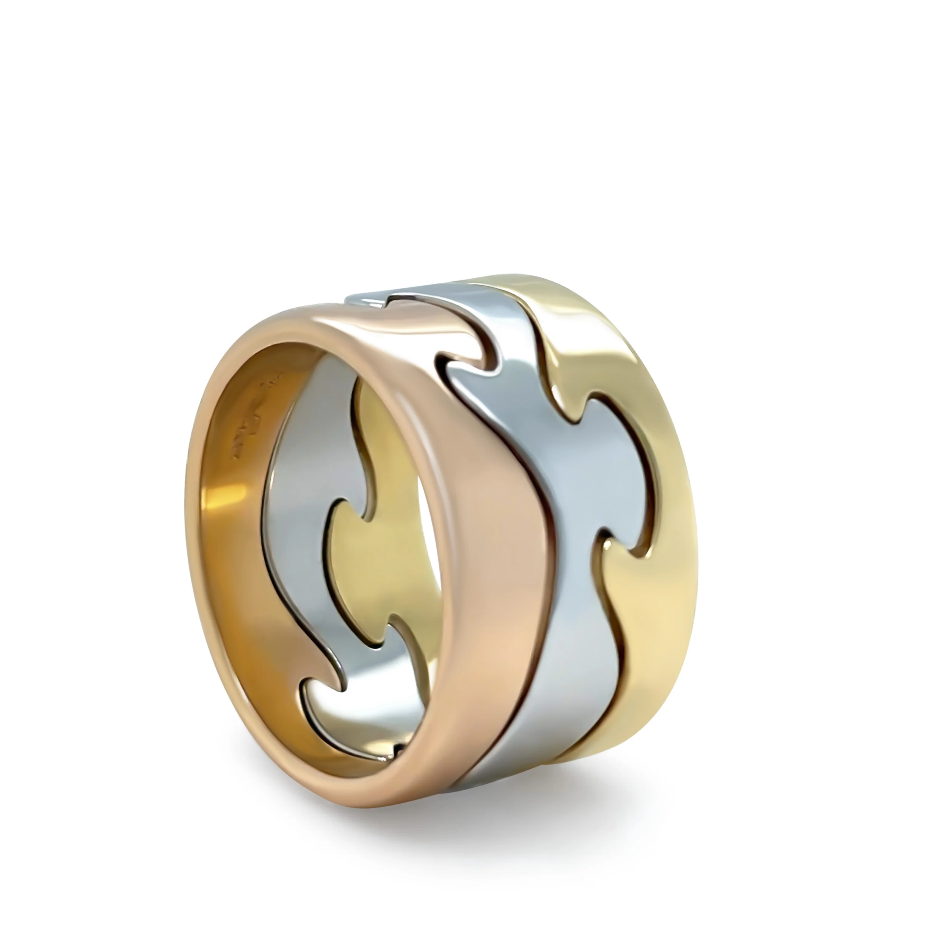 Georg Jensen 18ct Gold Fusion Three Piece Ring 21.9g - Image 4