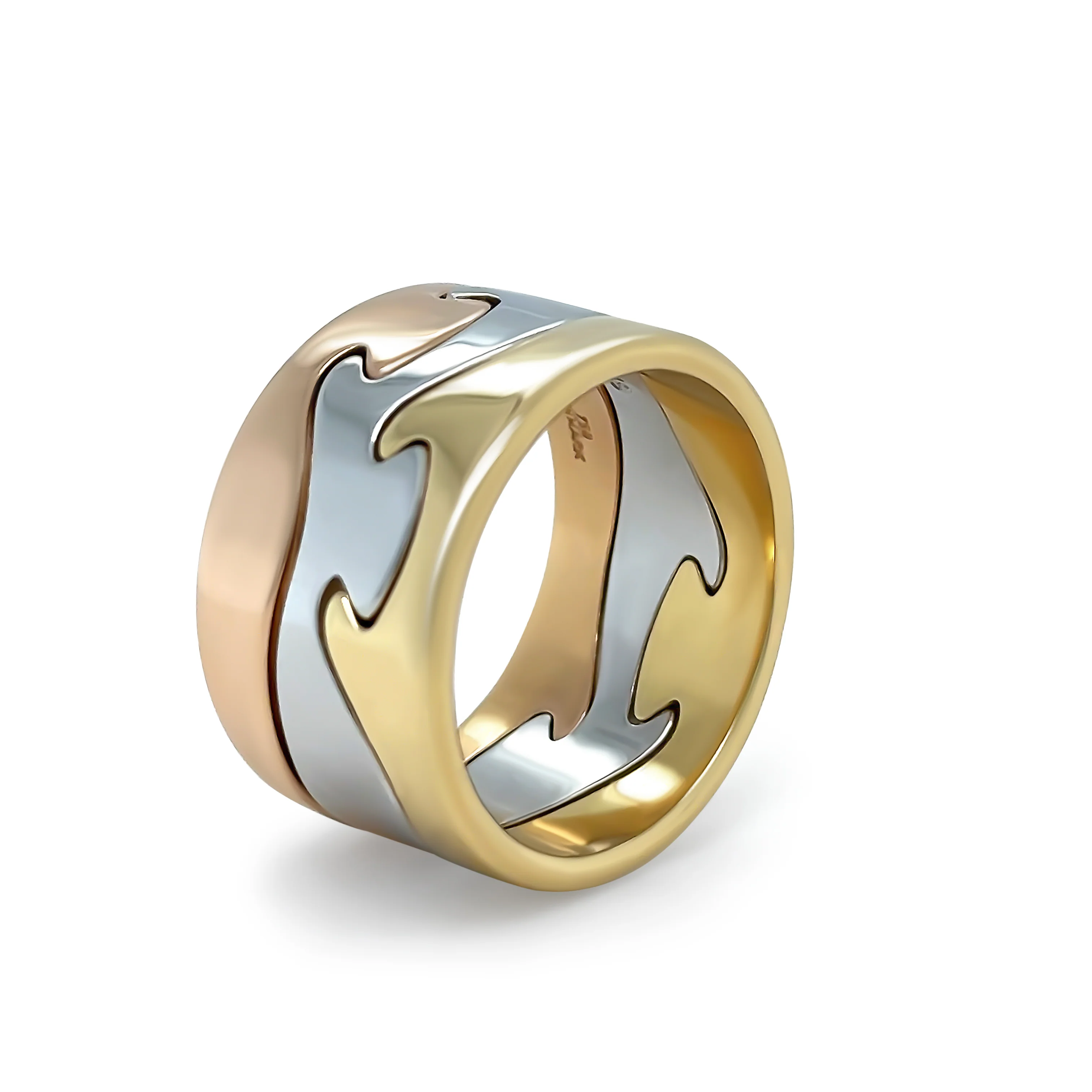 Georg Jensen 18ct Gold Fusion Three Piece Ring 21.9g - Image 5