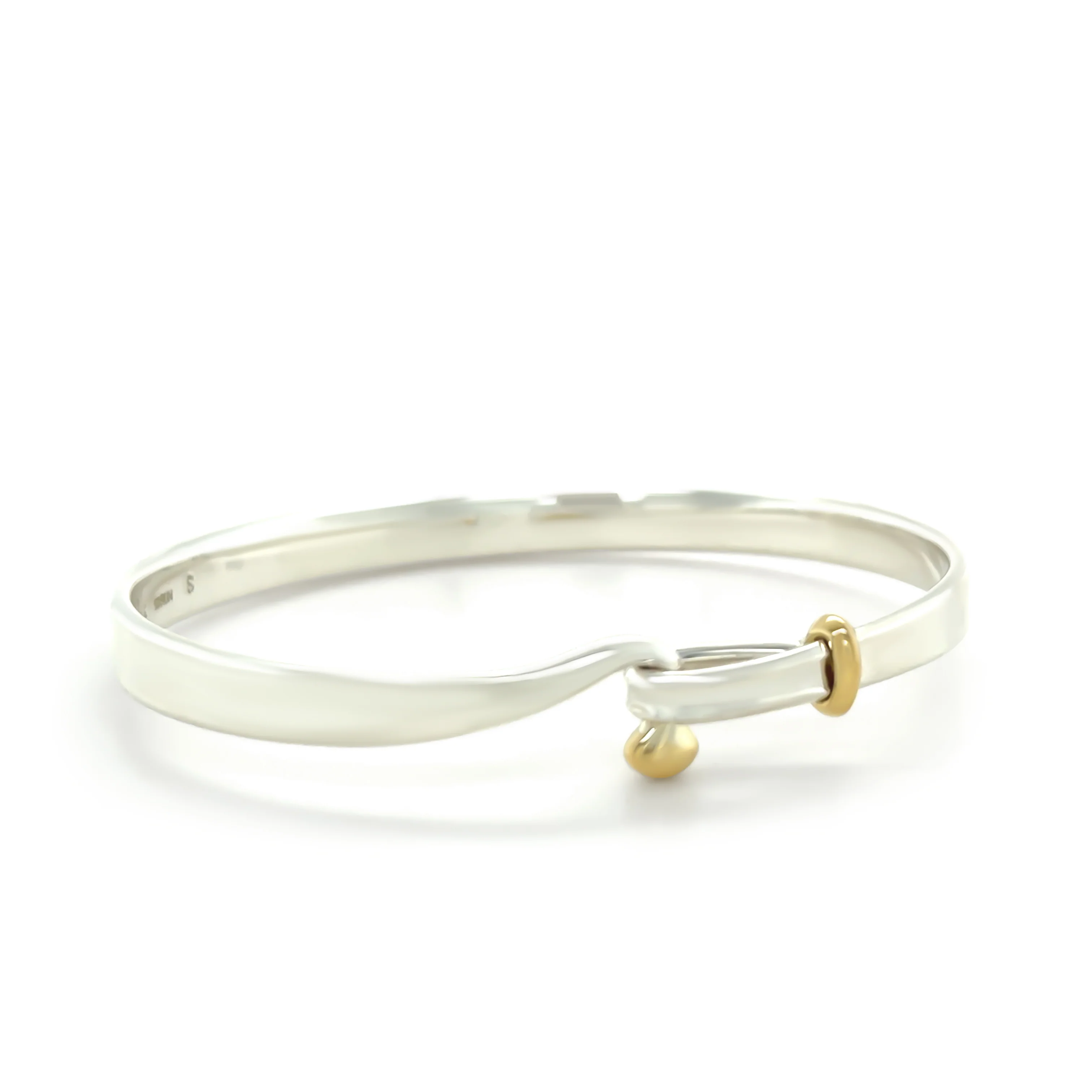 Georg Jensen 18ct Yellow Gold and Sterling Silver Torun Bracelet 15g - Image 2