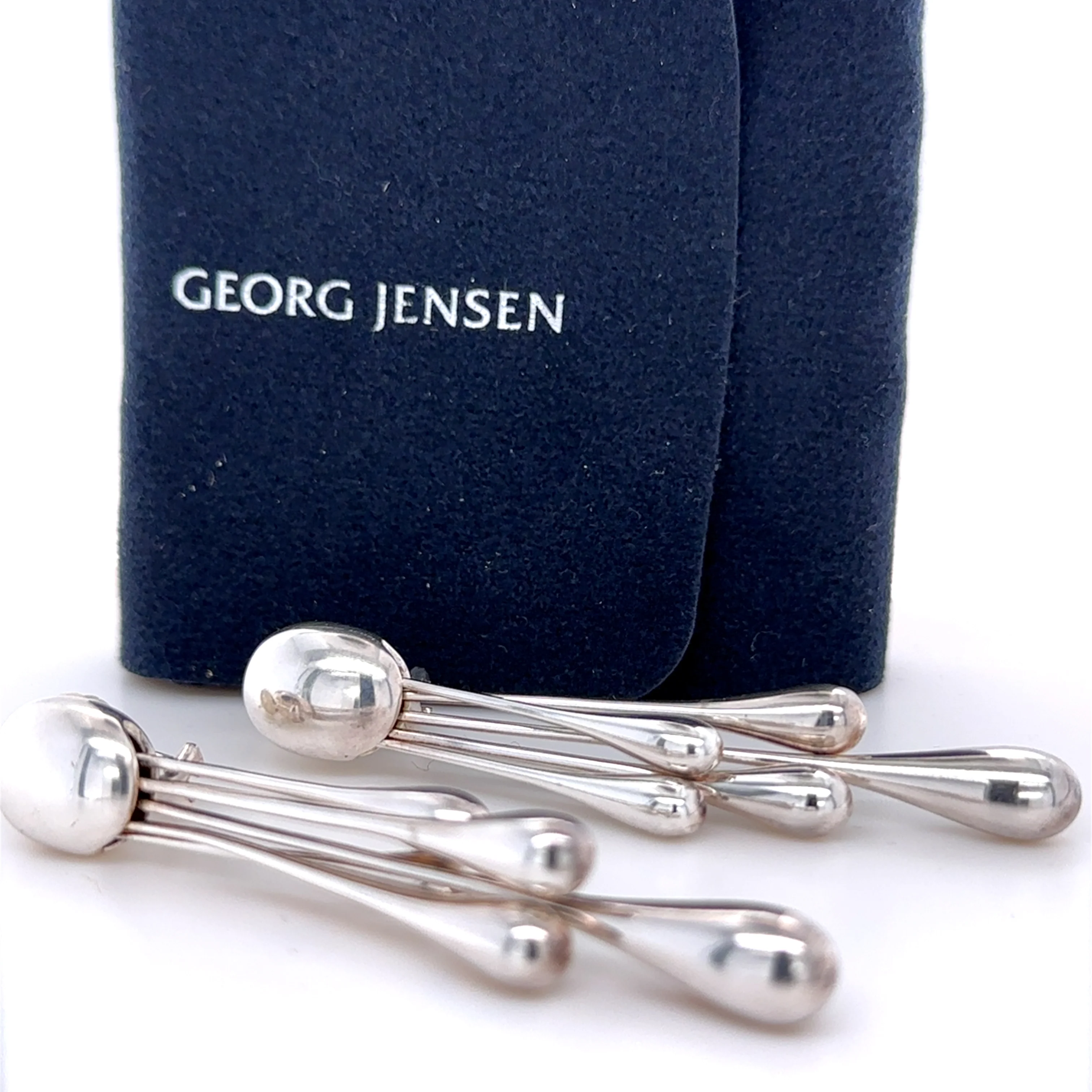 Georg Jensen Sterling Silver Multi-Teardrop Earrings by Astrid Fog - Image 5