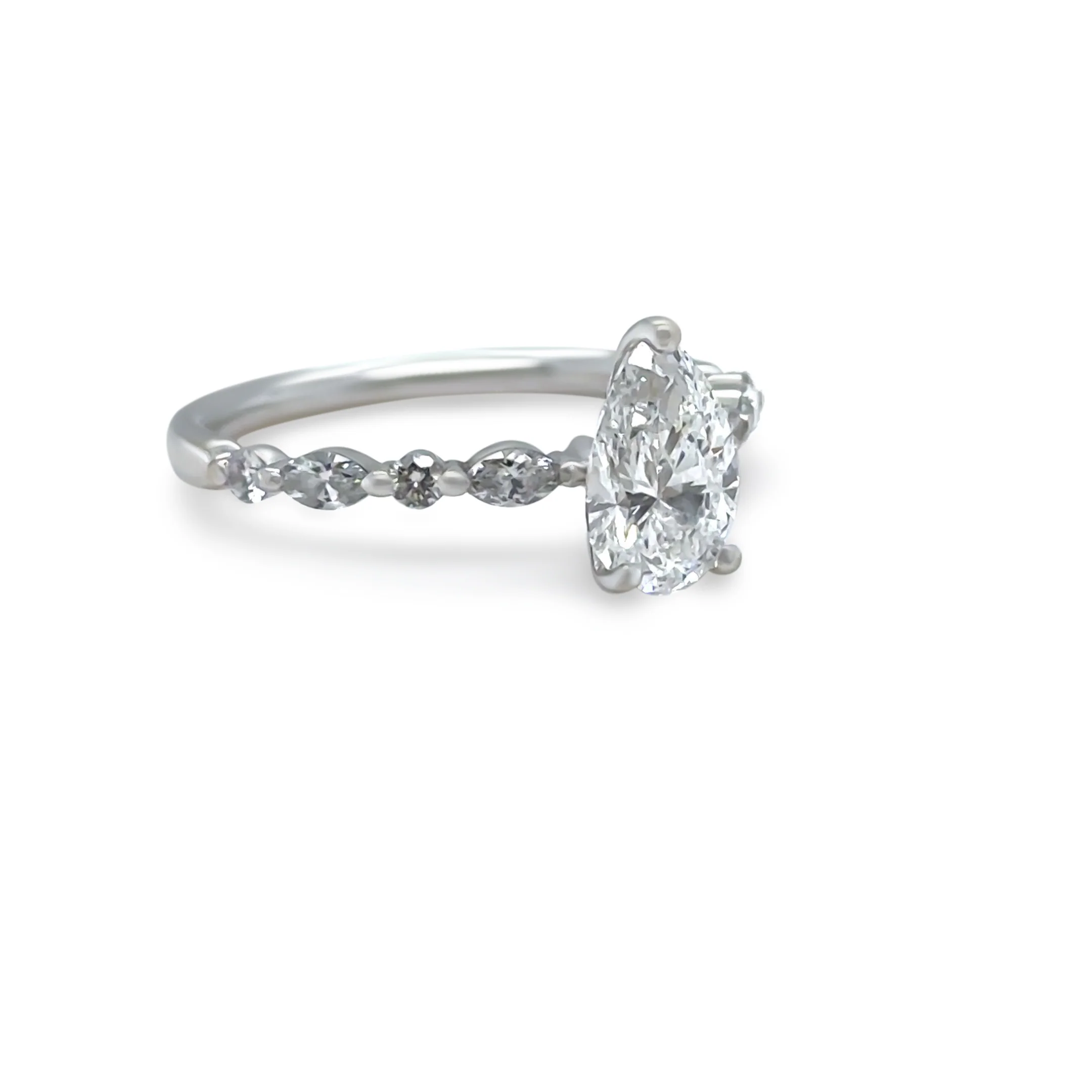 GIA 18ct White Gold Diamond Engagement Ring 1.28ct - Image 2