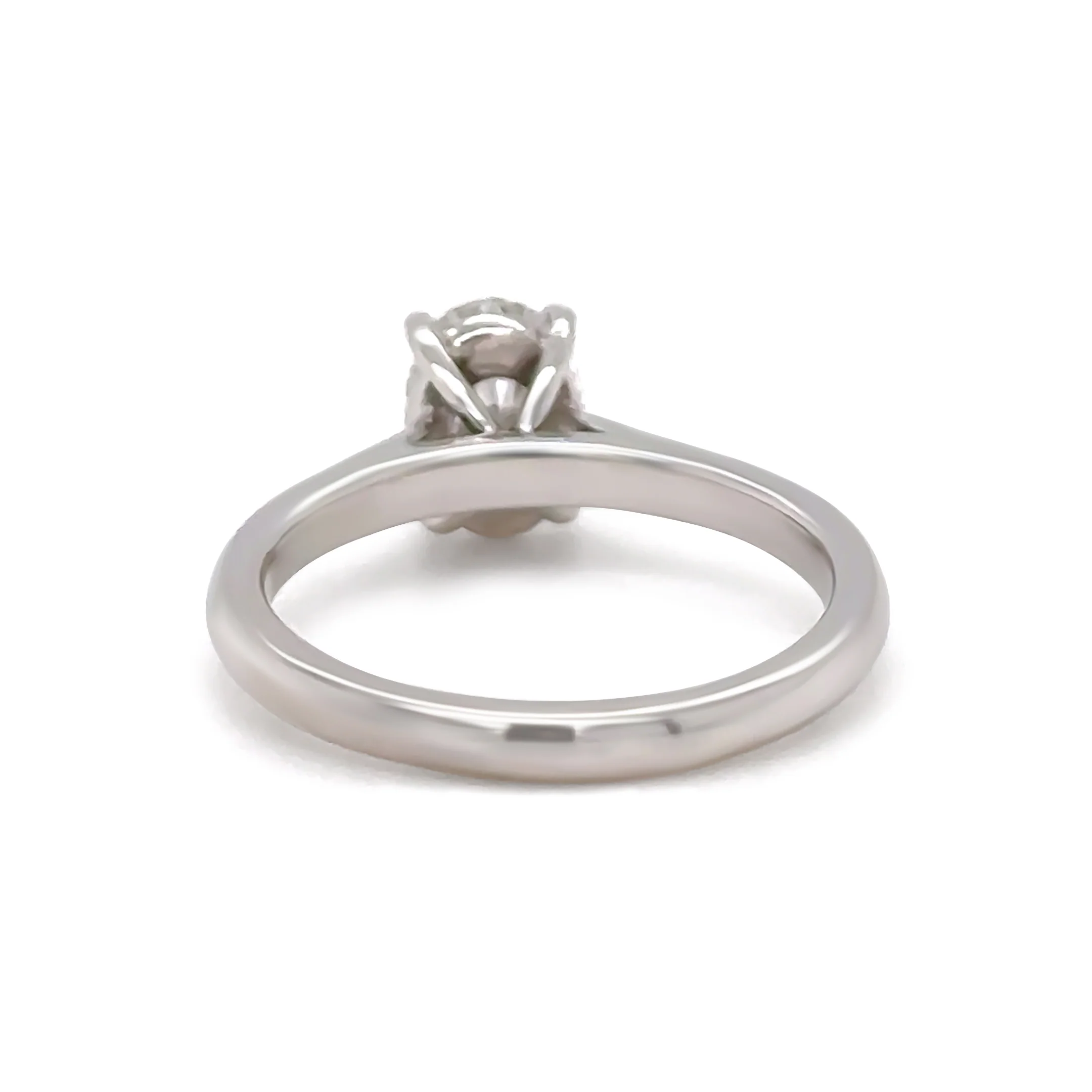 GIA Platinum Oval Brilliant Cut Diamond Solitaire Ring 0.80ct 4.08g - Image 5