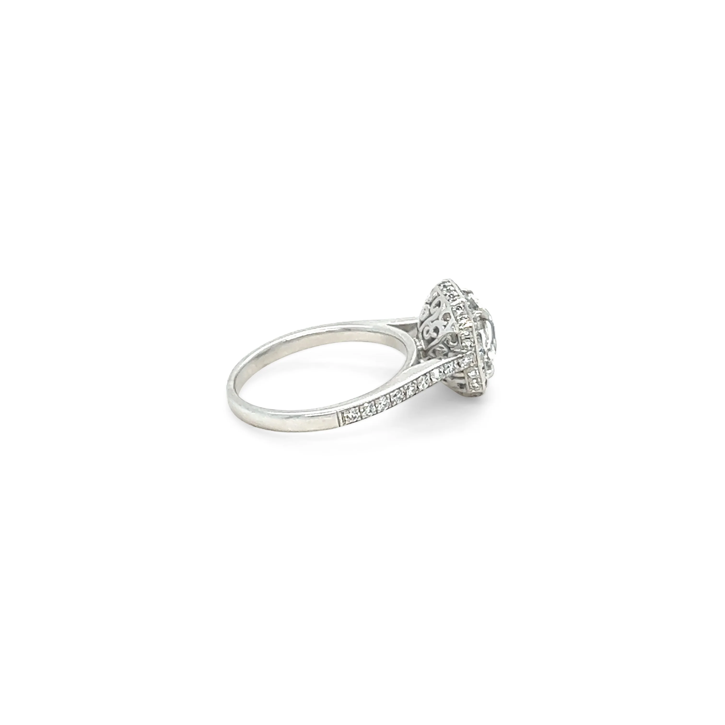 GIA White Gold Asscher Cut Engagement Ring 1.56ct - Image 4