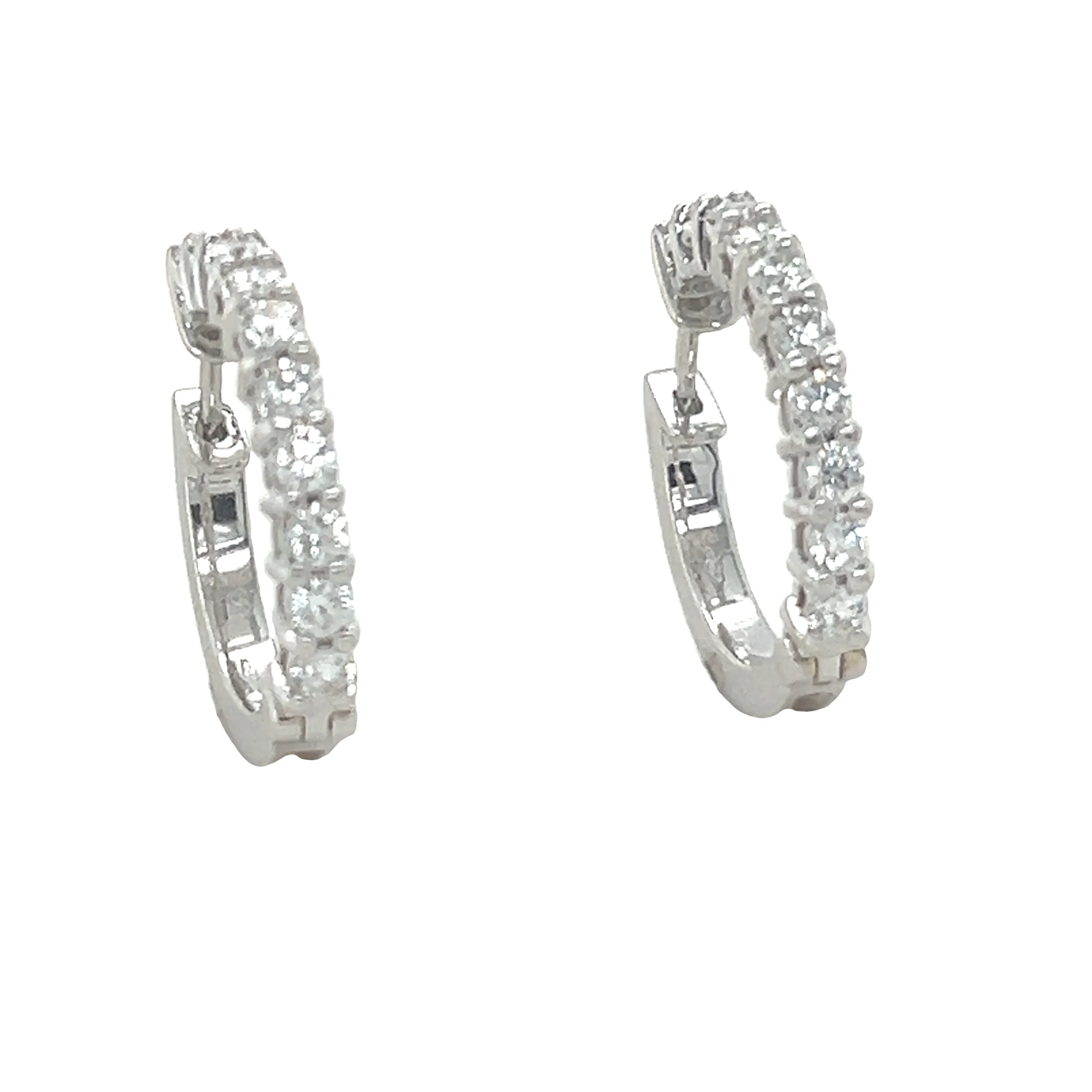 Gregory Diamond Hoop Earrings 1.50ct - Image 3