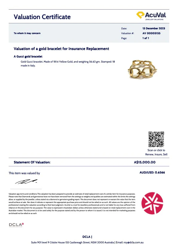 Gucci 18ct Yellow Gold Bracelet 56.63g - Image 8
