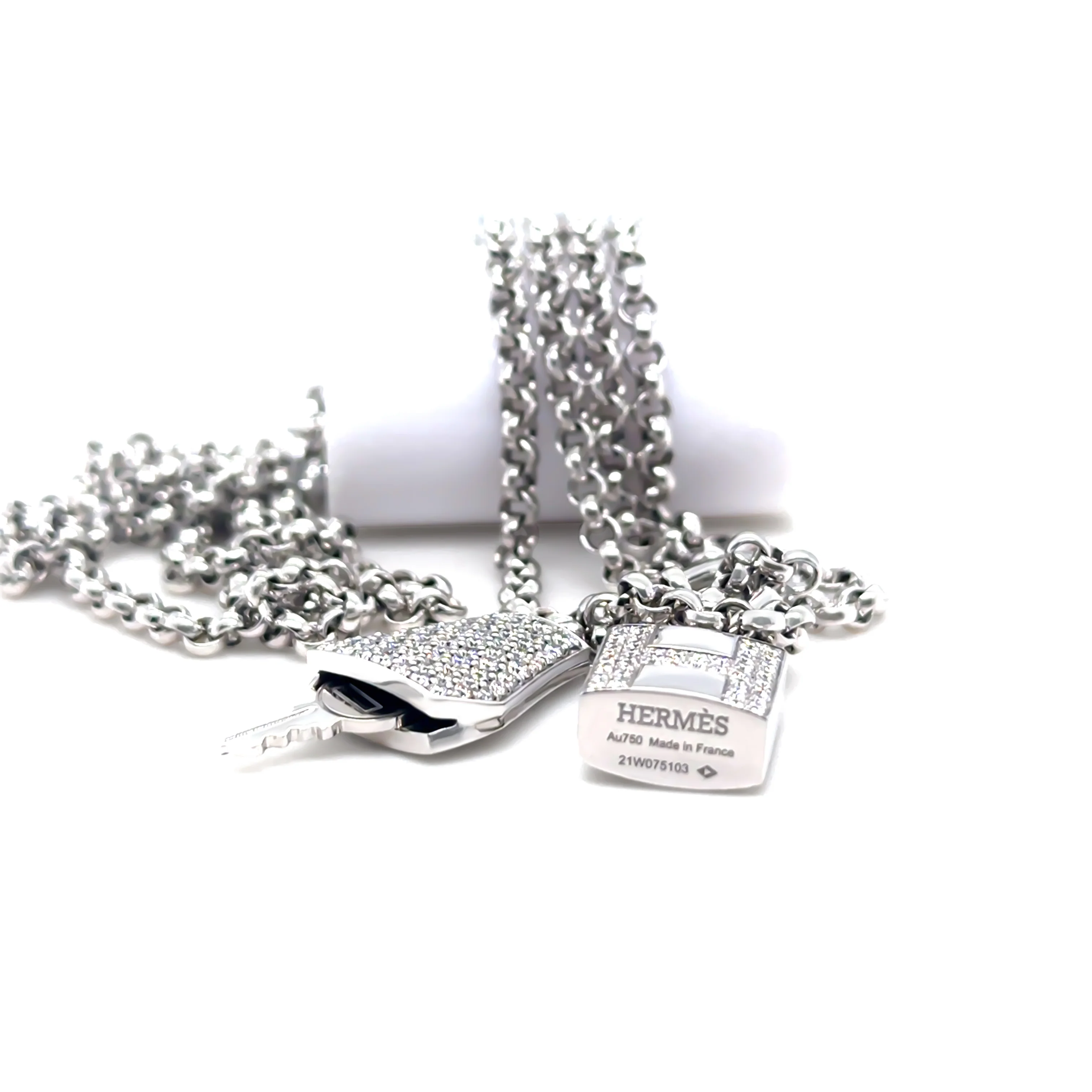 Hermès Sautoir Kelly Clochette Diamond Long Necklace 1.83ct 55.65g - Image 2