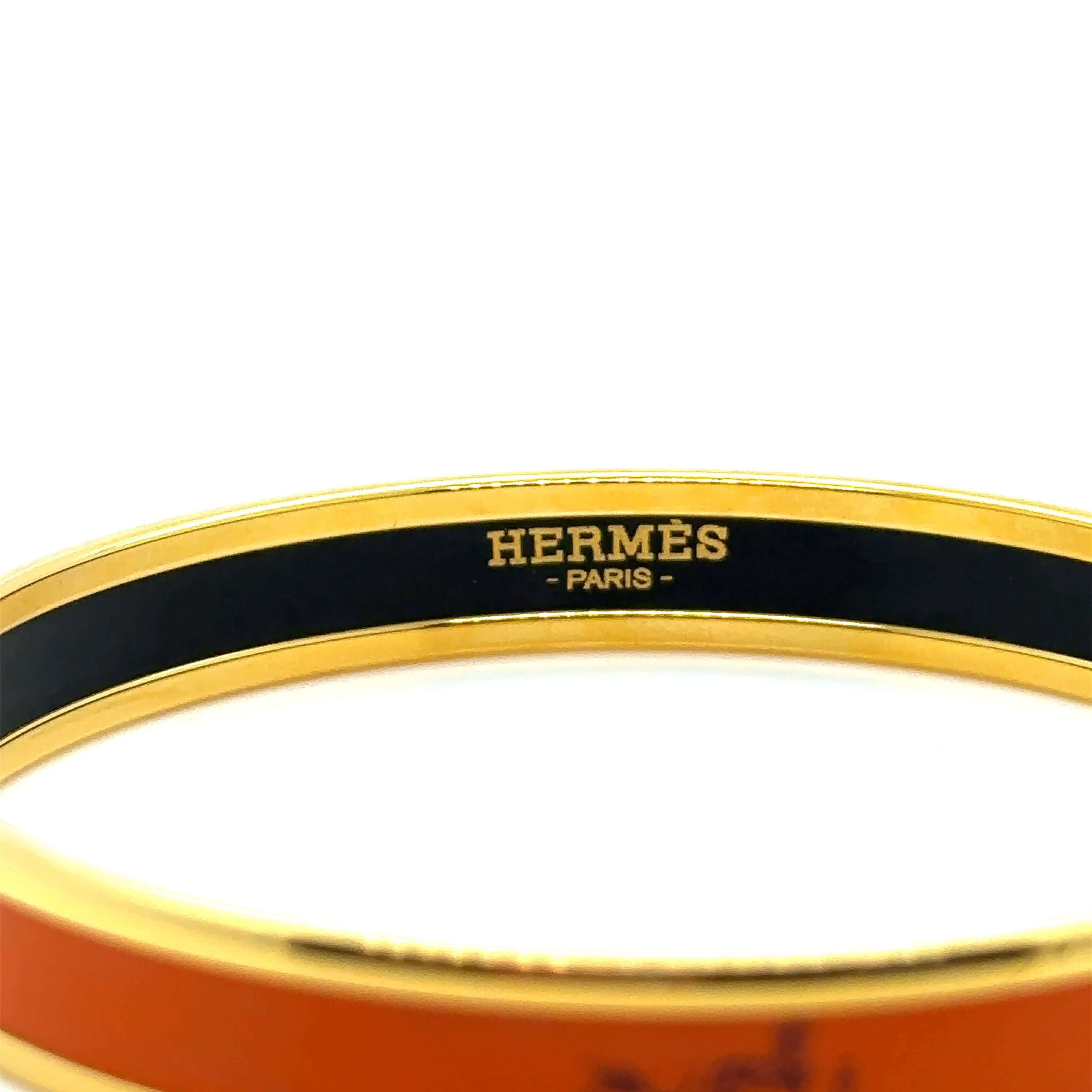 Hermes Uni Bangle Extra Narrow Orange - Image 3