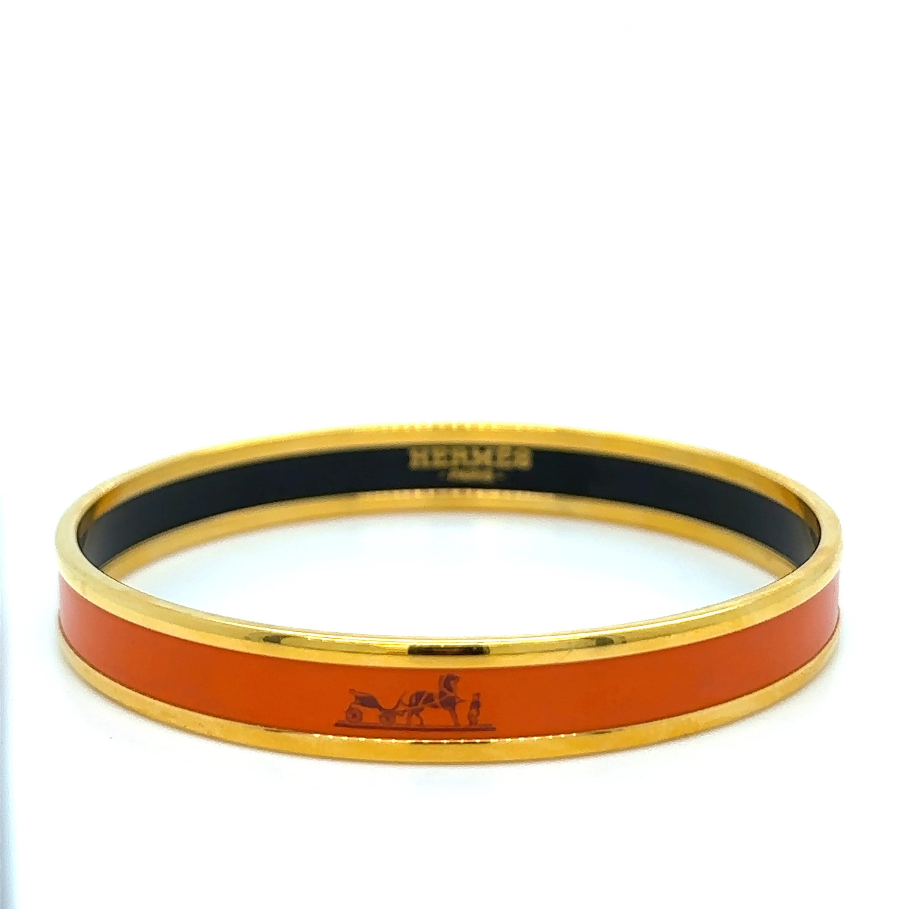 Hermes Uni Bangle Extra Narrow Orange - Image 5