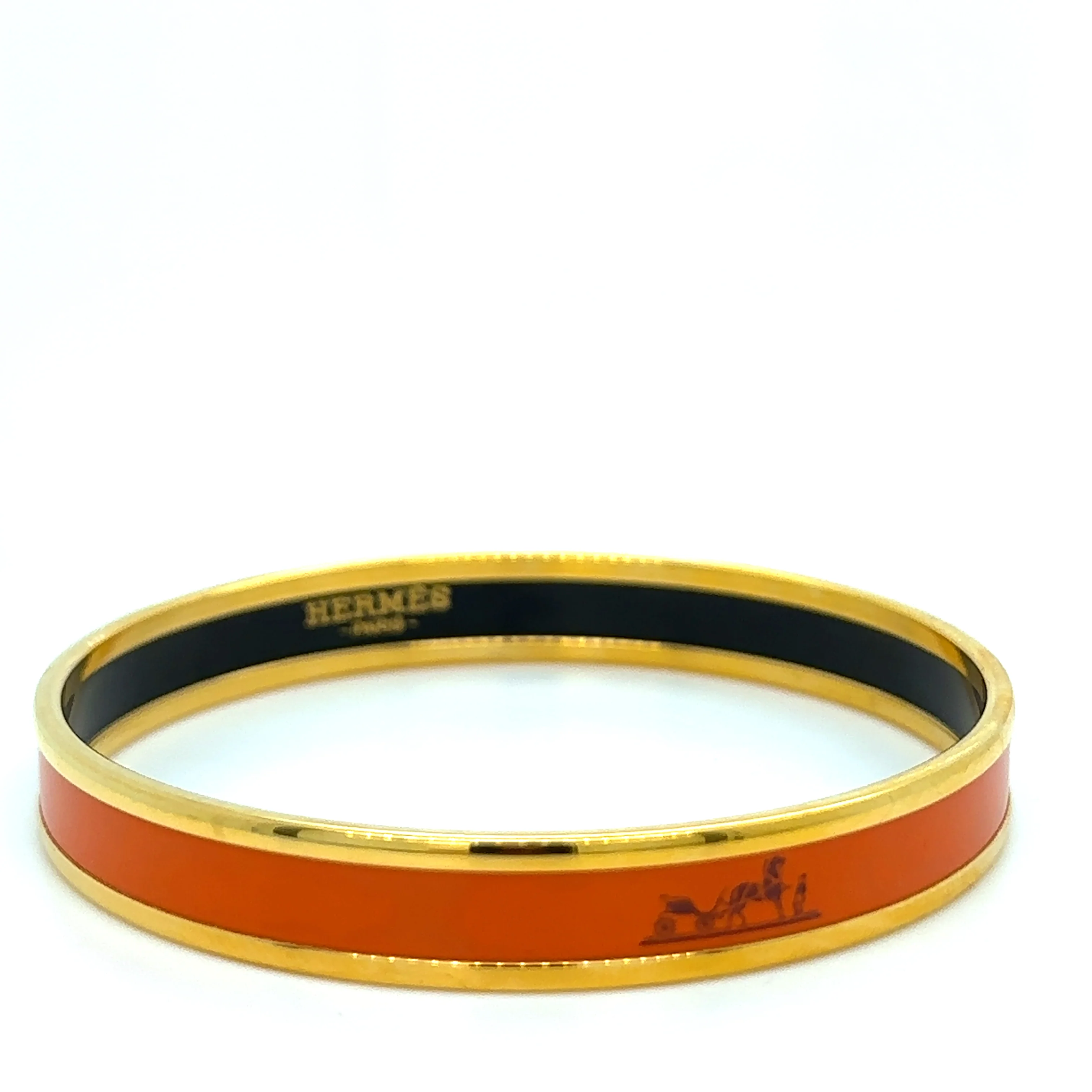 Hermes Uni Bangle Extra Narrow Orange - Image 6