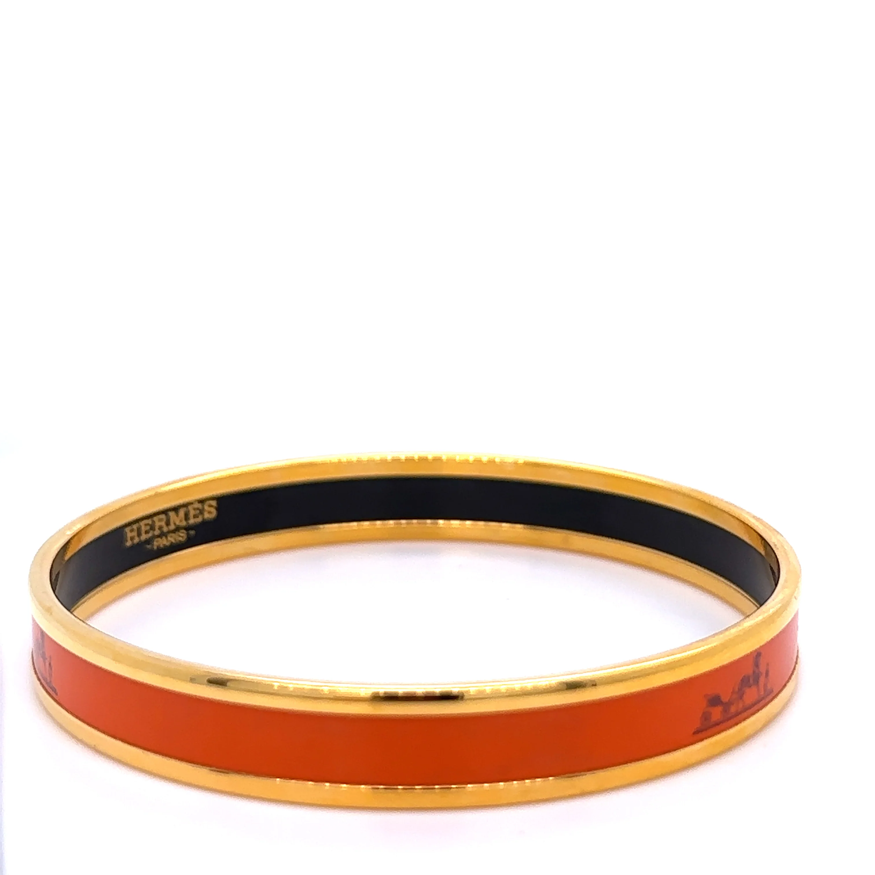 Hermes Uni Bangle Extra Narrow Orange - Image 7