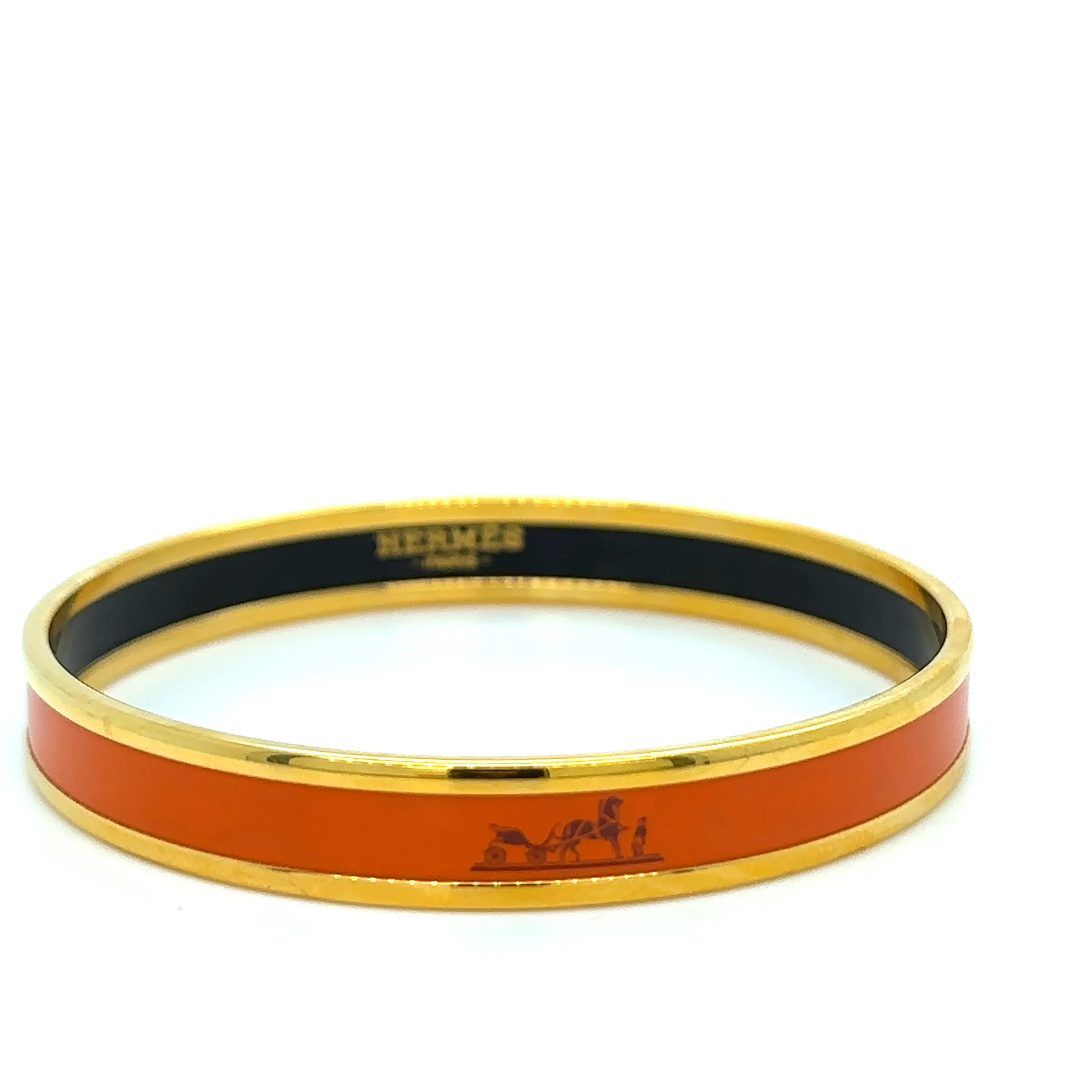 Hermes Uni Bangle Extra Narrow Orange - Image 8