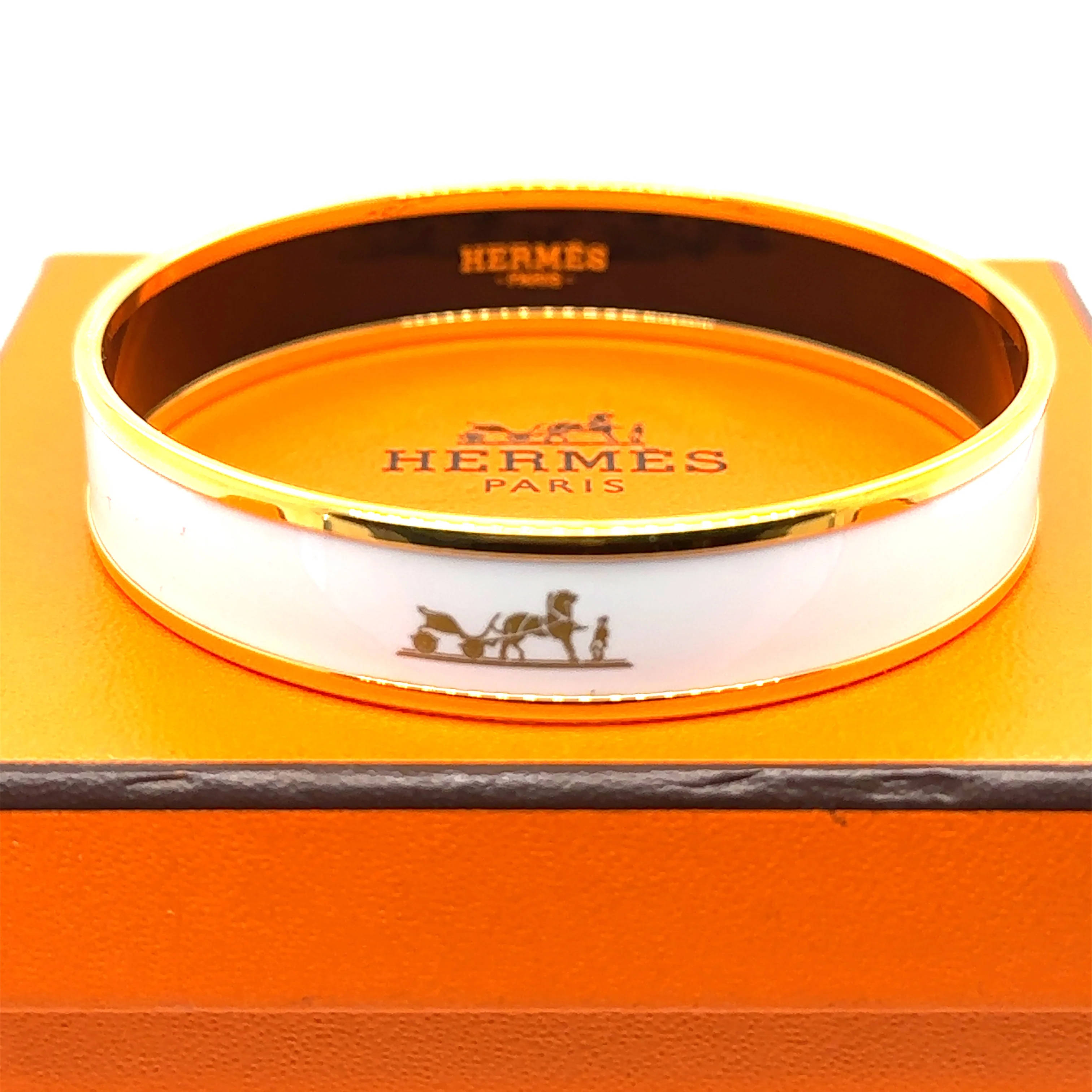 Hermes Uni Bangle White - Image 3