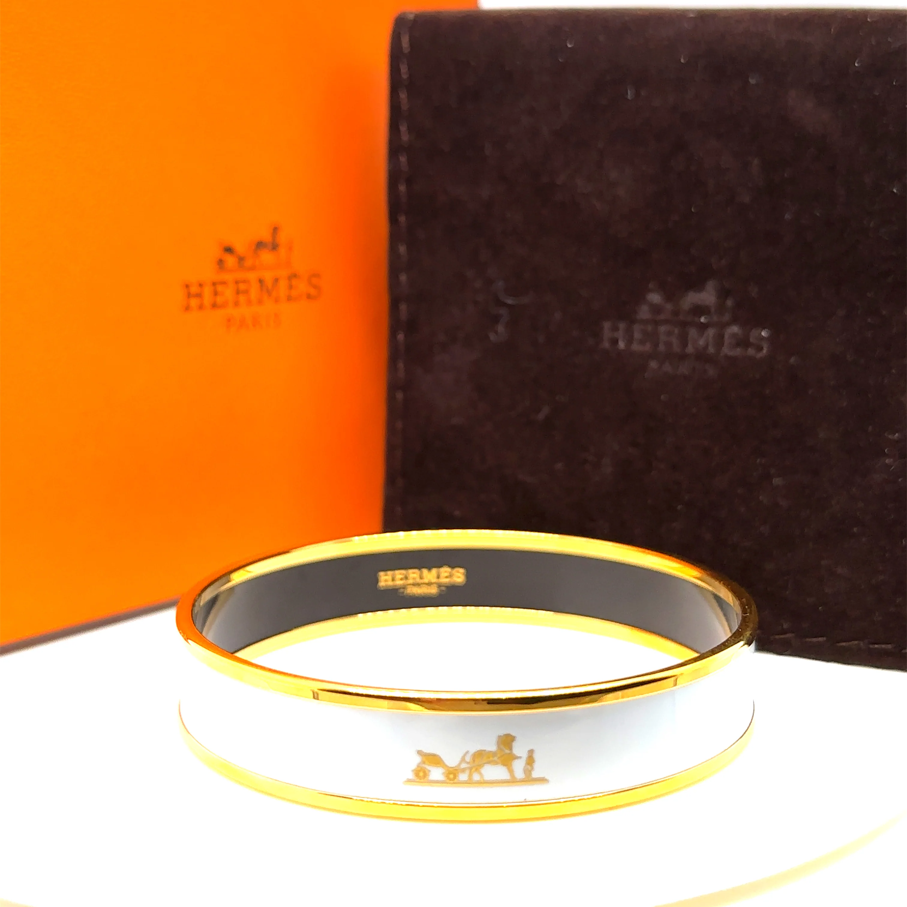 Hermes Uni Bangle White - Image 4