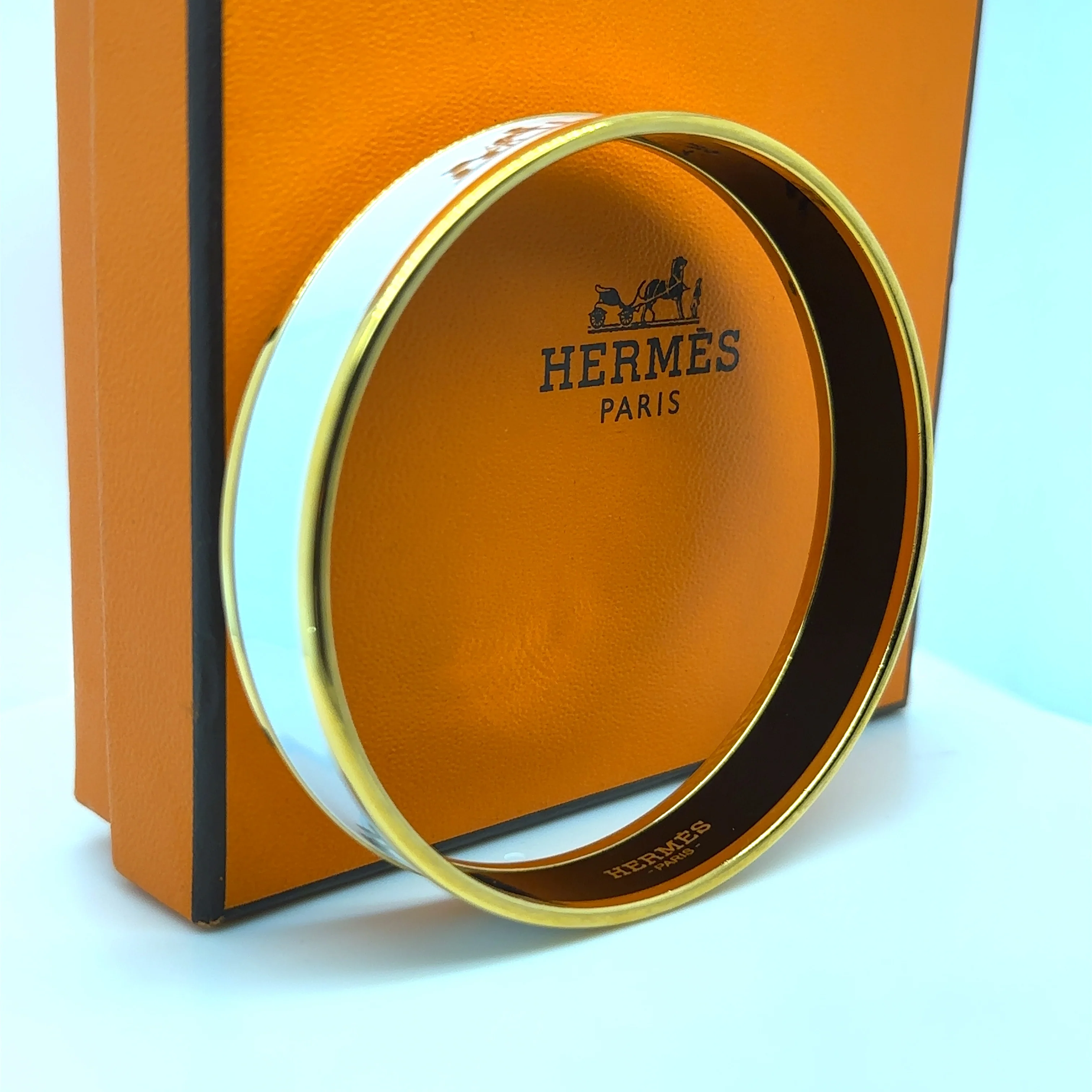 Hermes Uni Bangle White - Image 7