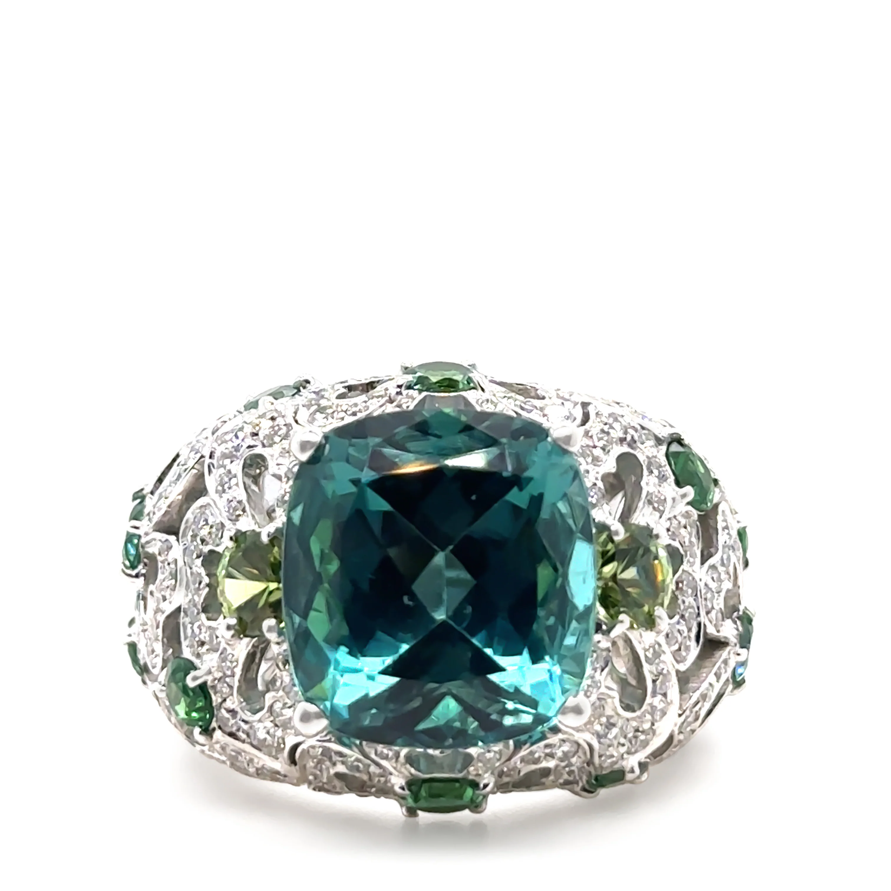 Garrard 18ct White Gold Bombé Cocktail Ring 11.47ct - Image 2