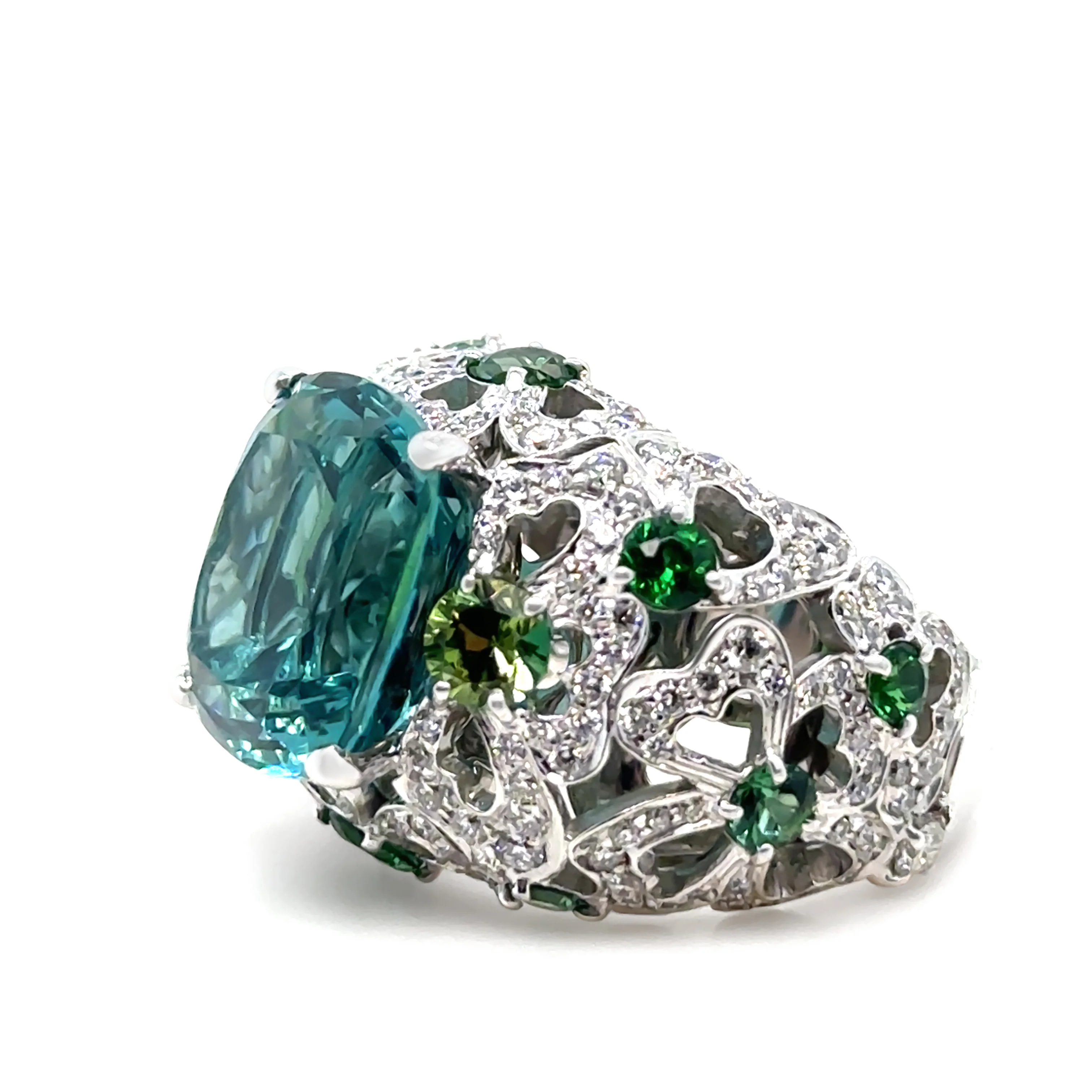 Garrard 18ct White Gold Bombé Cocktail Ring 11.47ct - Image 5