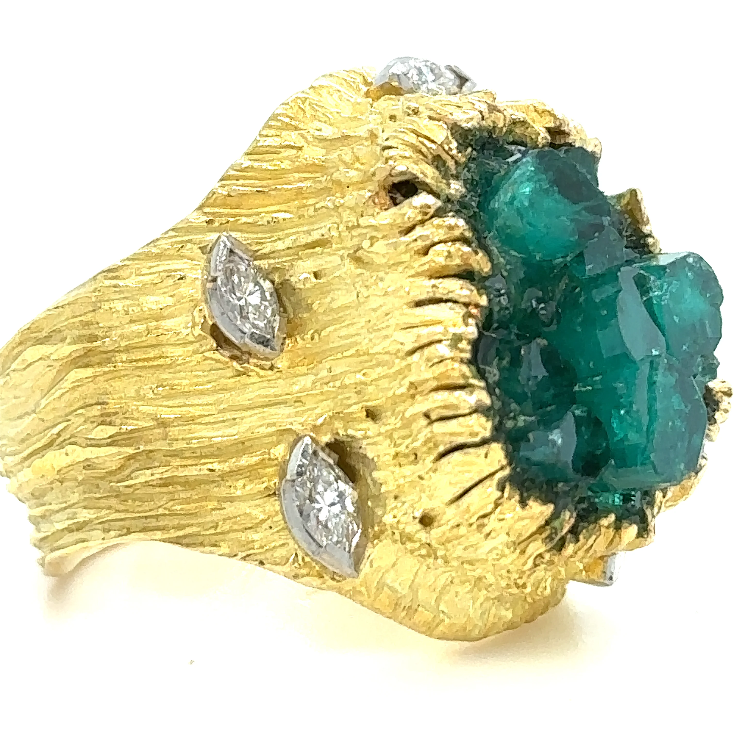 Ilias Lalaounis Vintage Emerald & Diamond Ring - Image 10