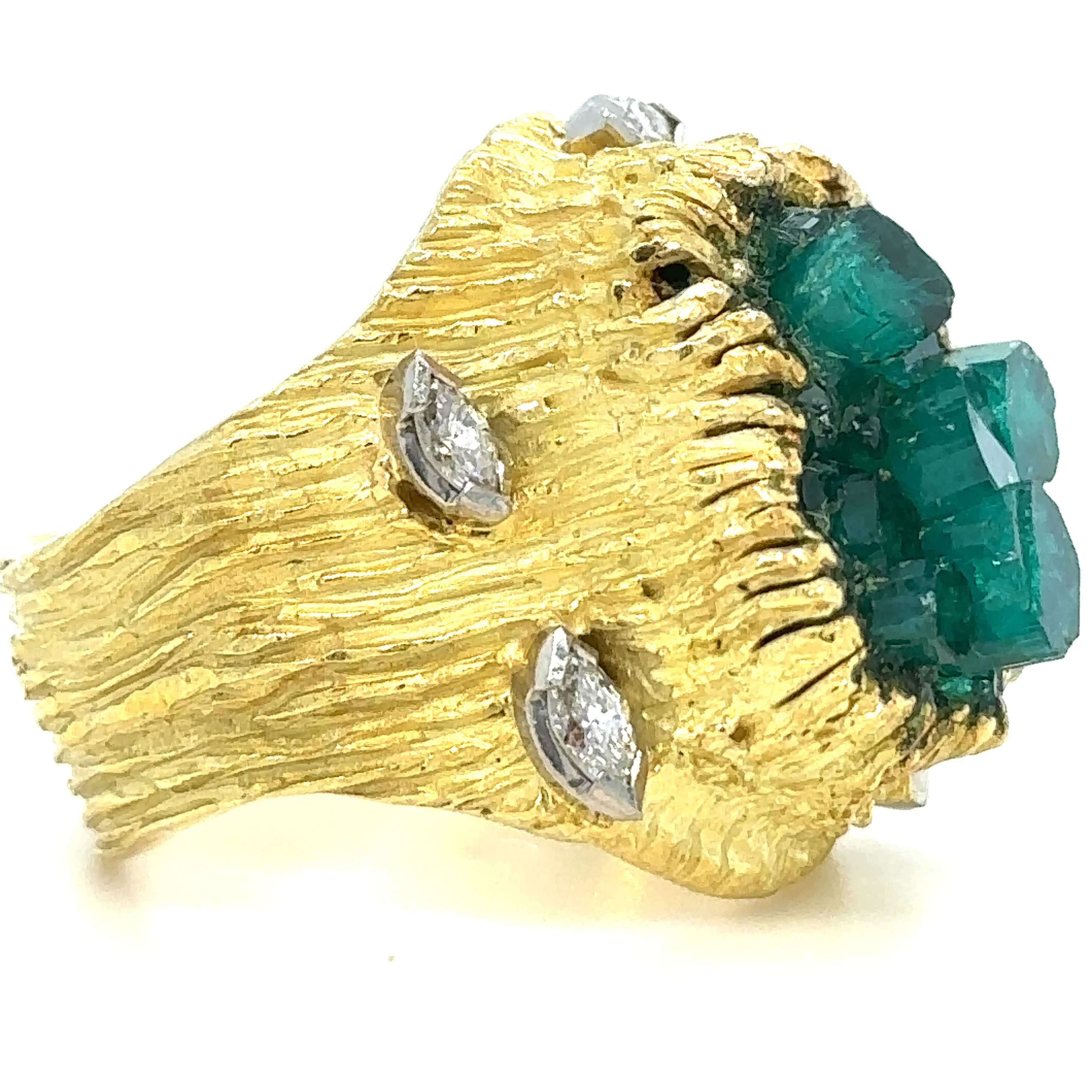 Ilias Lalaounis Vintage Emerald & Diamond Ring - Image 9