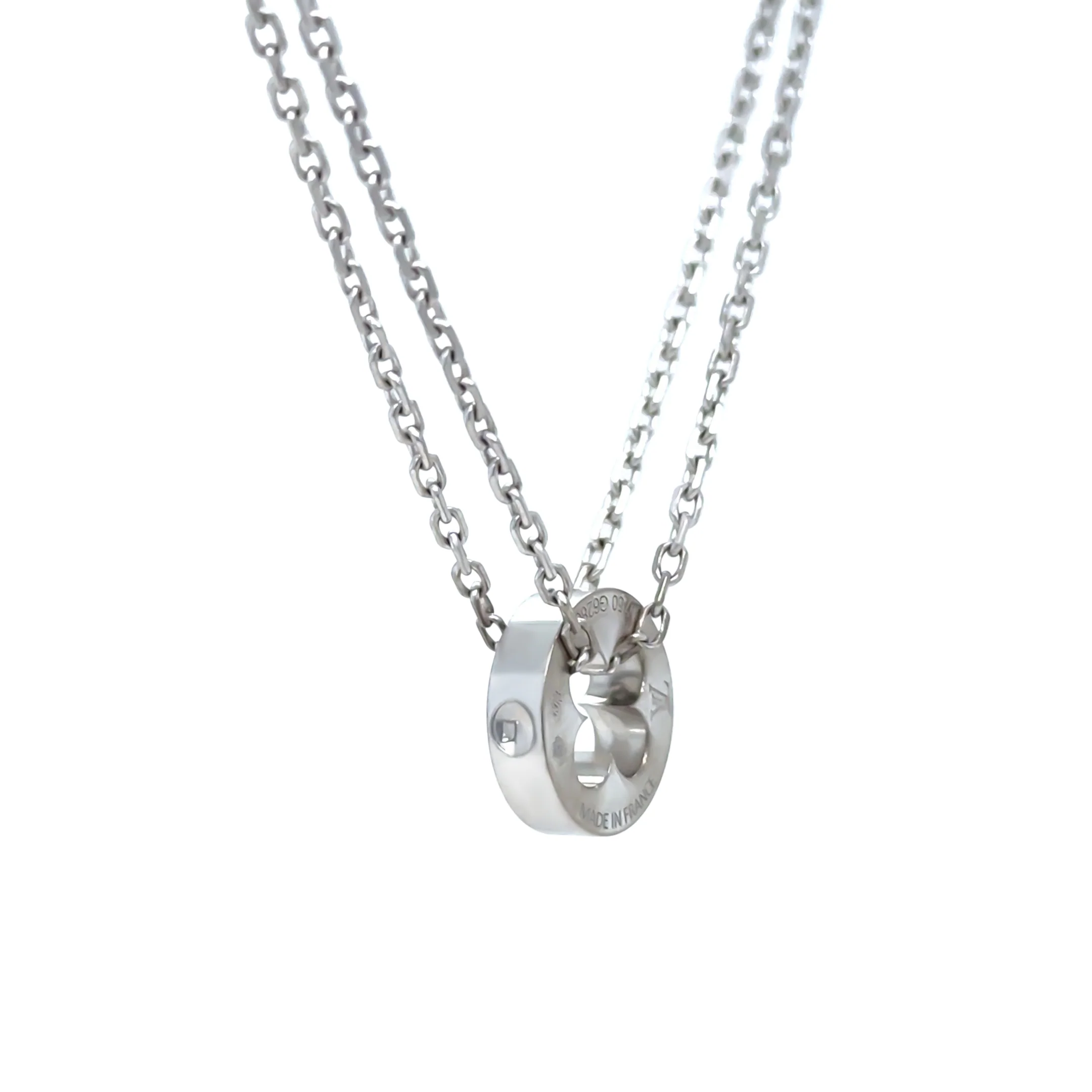 Louis Vuitton 18ct White Gold Empreinte Chain Bracelet 6.2g - Image 4