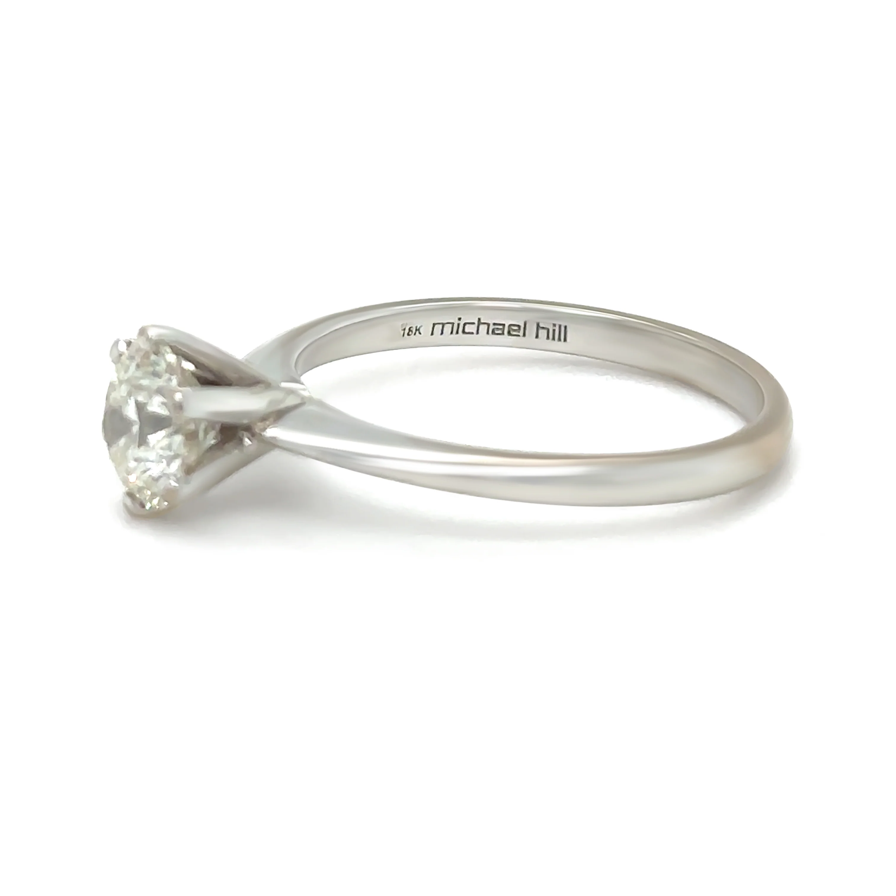 Michael Hill 18ct White Gold Diamond Engagement Ring 0.90ct 3g - Image 3