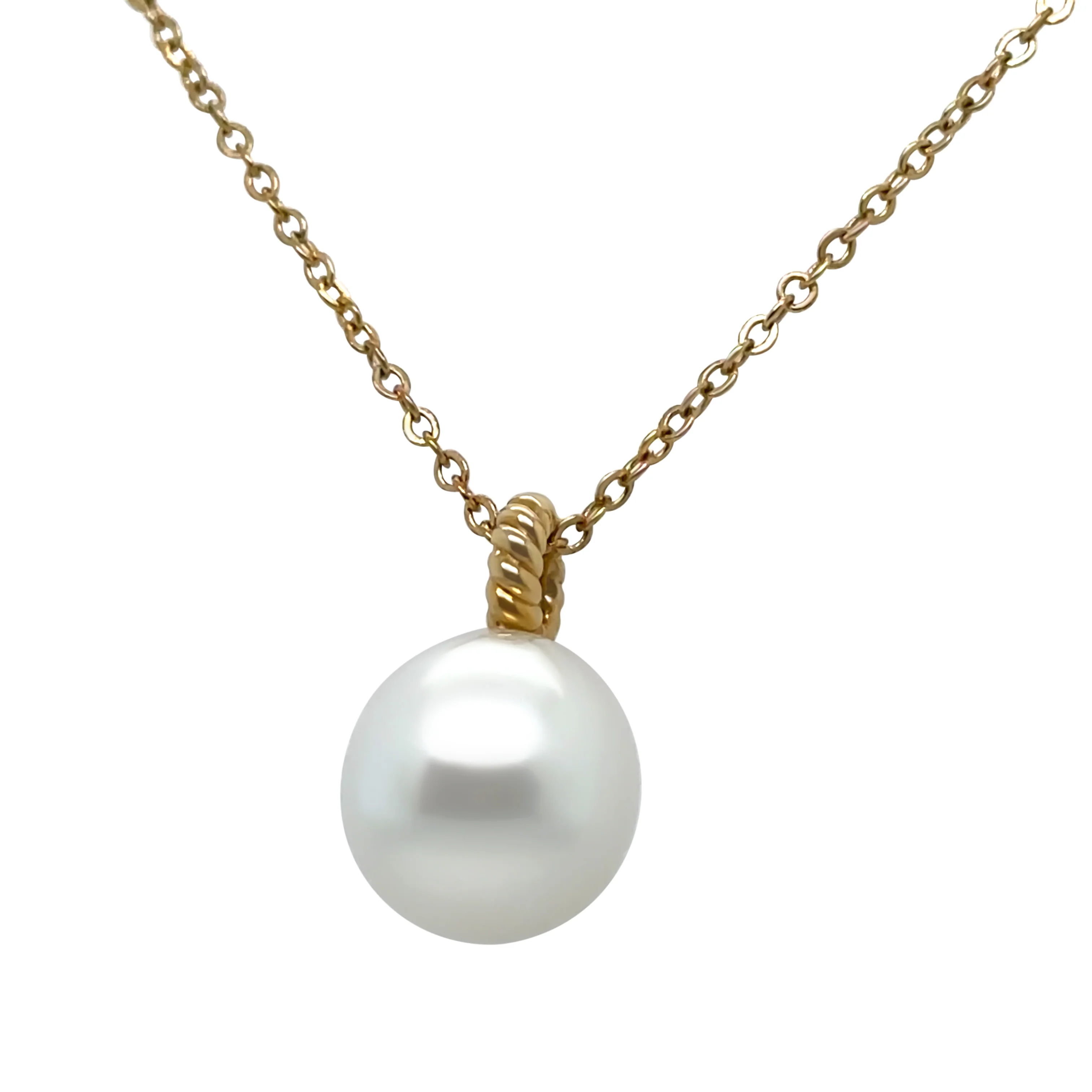 Paspaley South Sea Pearl Dive Rope Pendant with 9ct Yellow Gold Chain 6.32g - Image 2