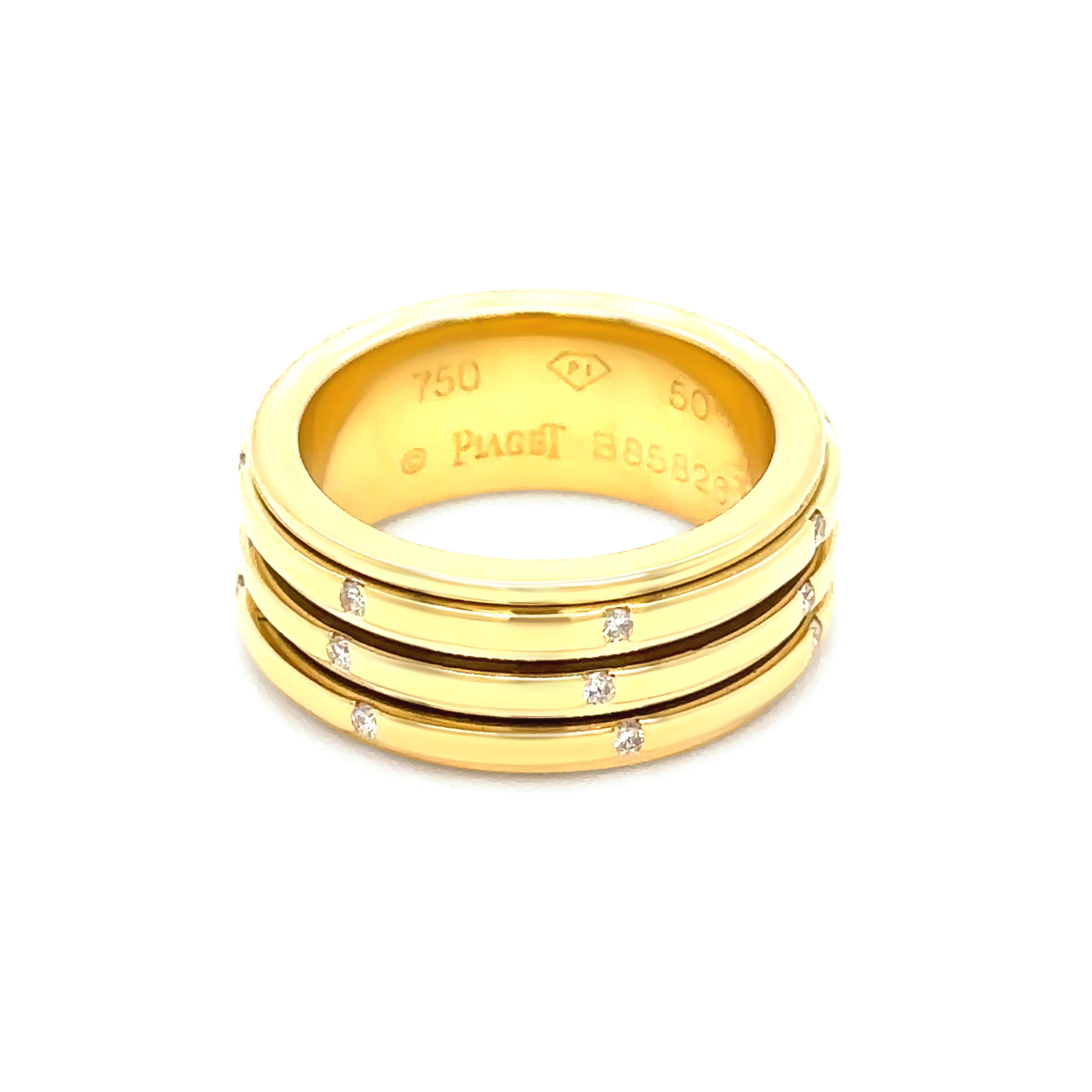 Piaget Possession 18ct Yellow Gold Diamond Spinning Ring 0.11ct 12.15g - Image 5